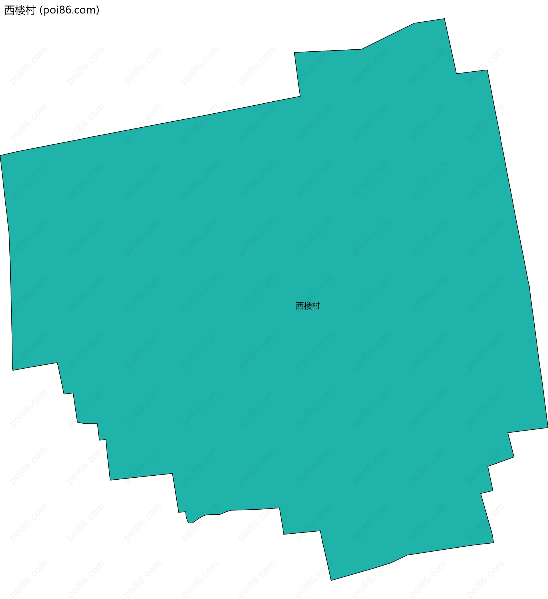 西楼村边界地图