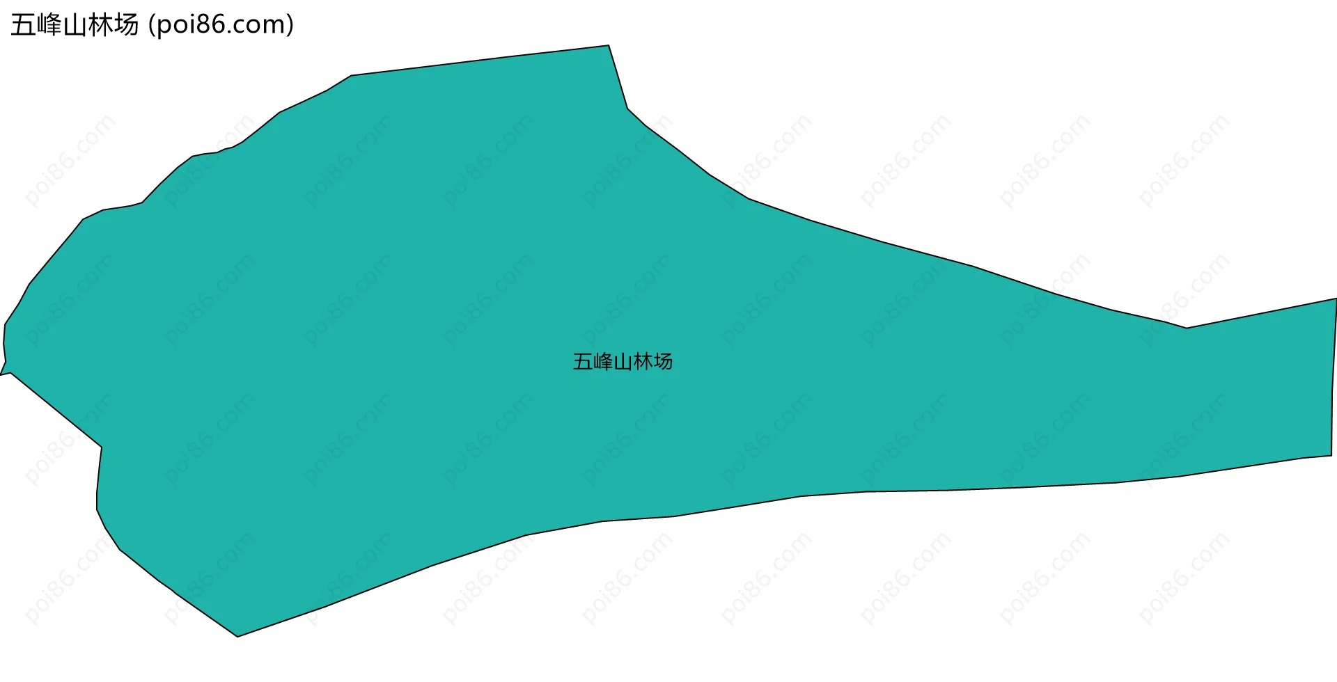 五峰山林场边界地图