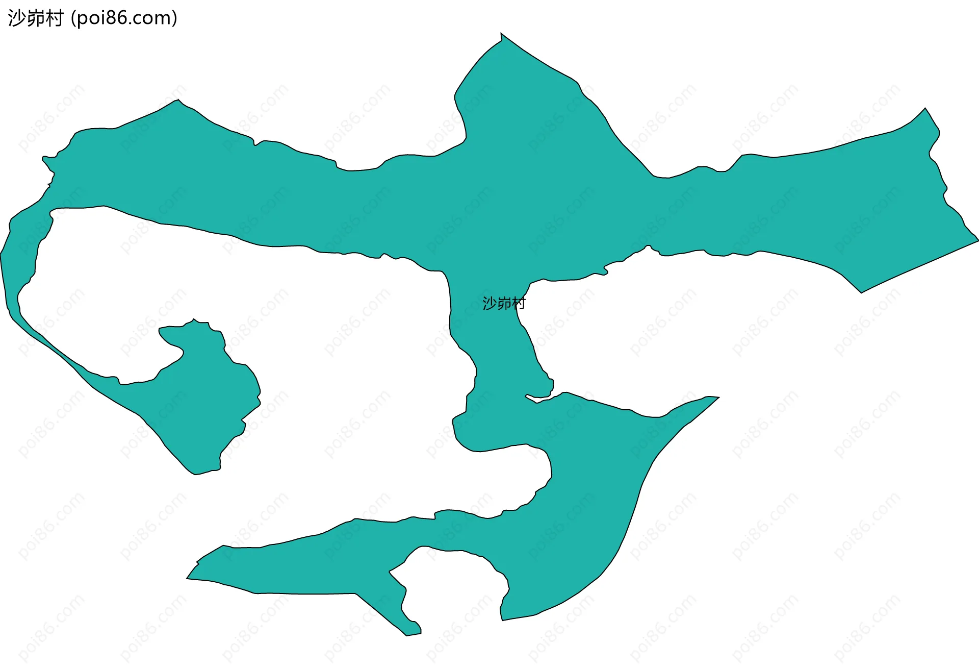 沙峁村边界地图