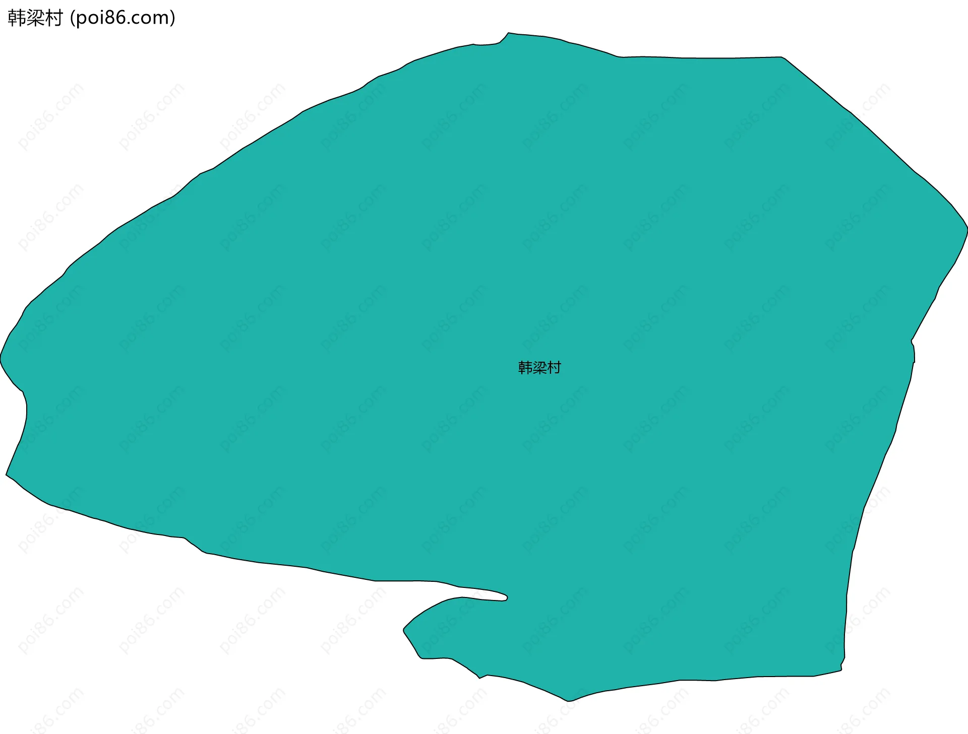 韩梁村边界地图
