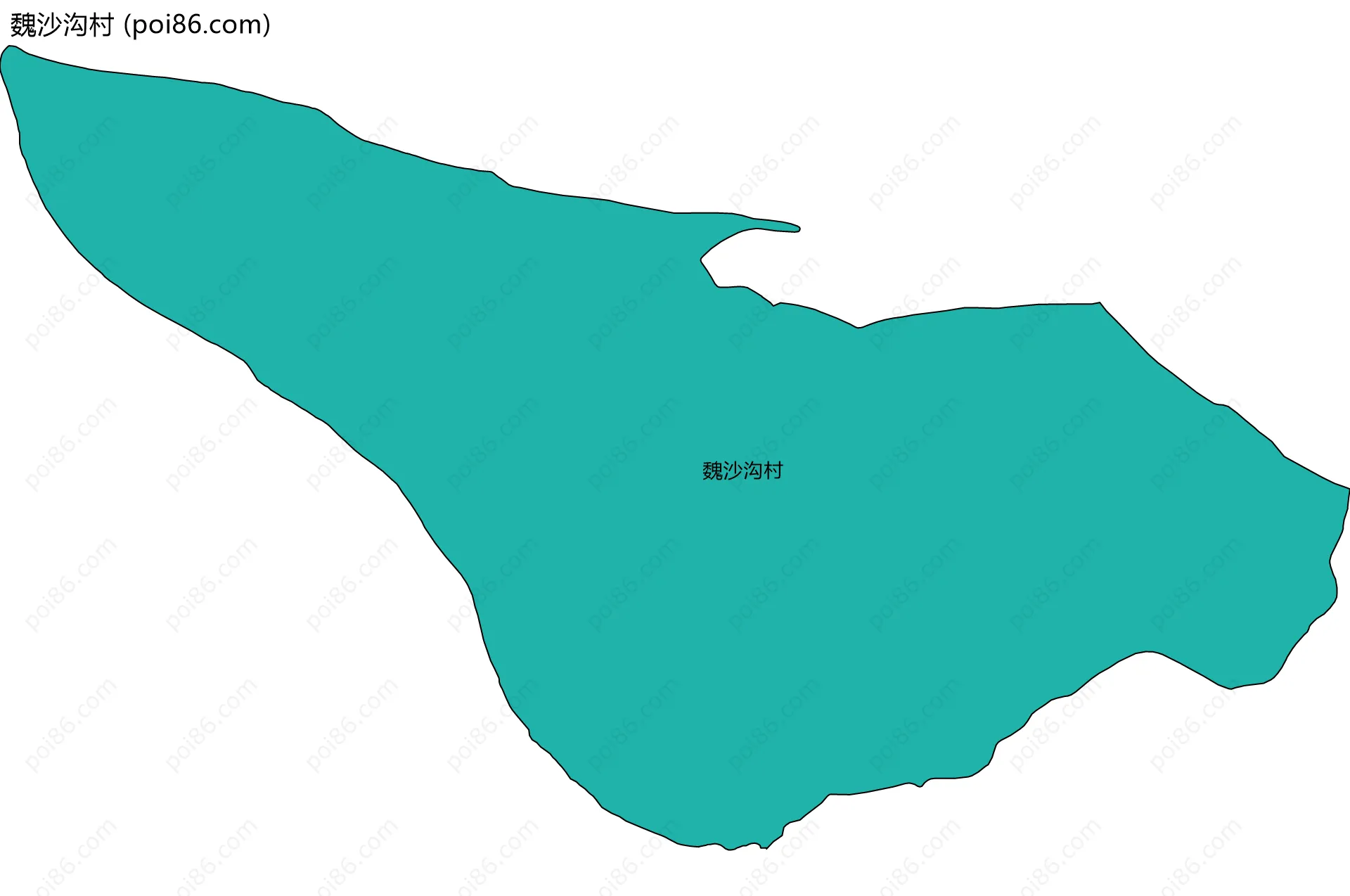 魏沙沟村边界地图