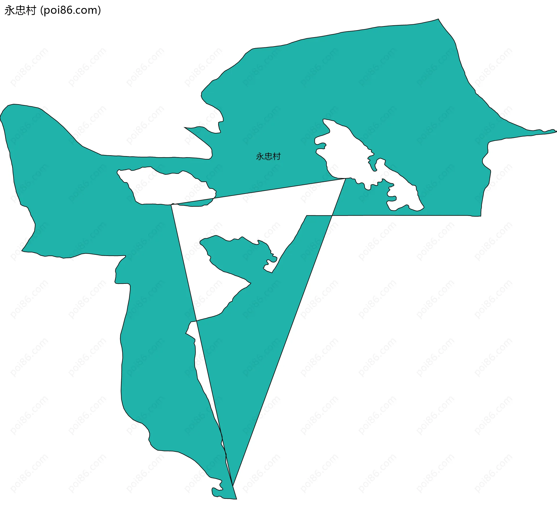永忠村边界地图