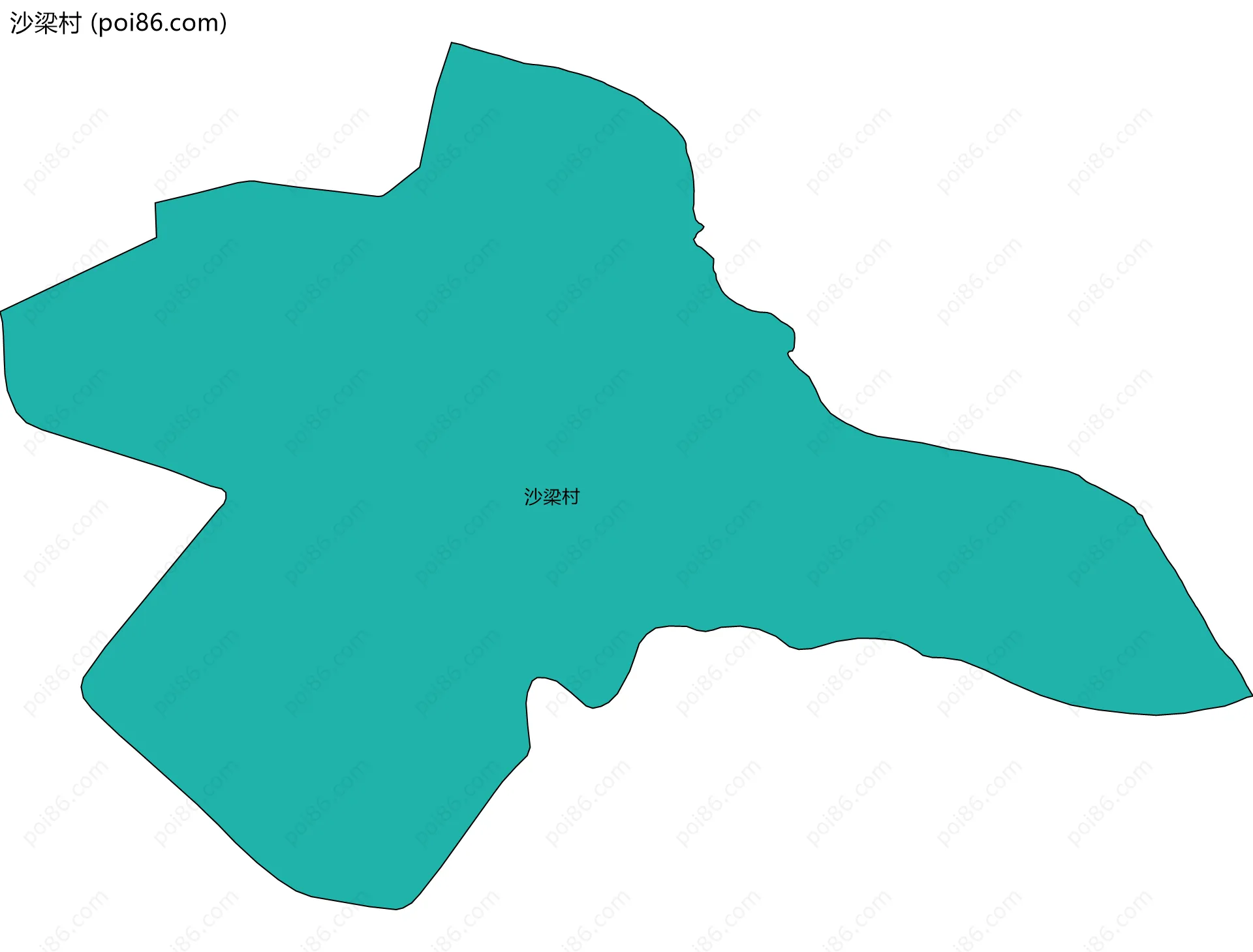 沙梁村边界地图