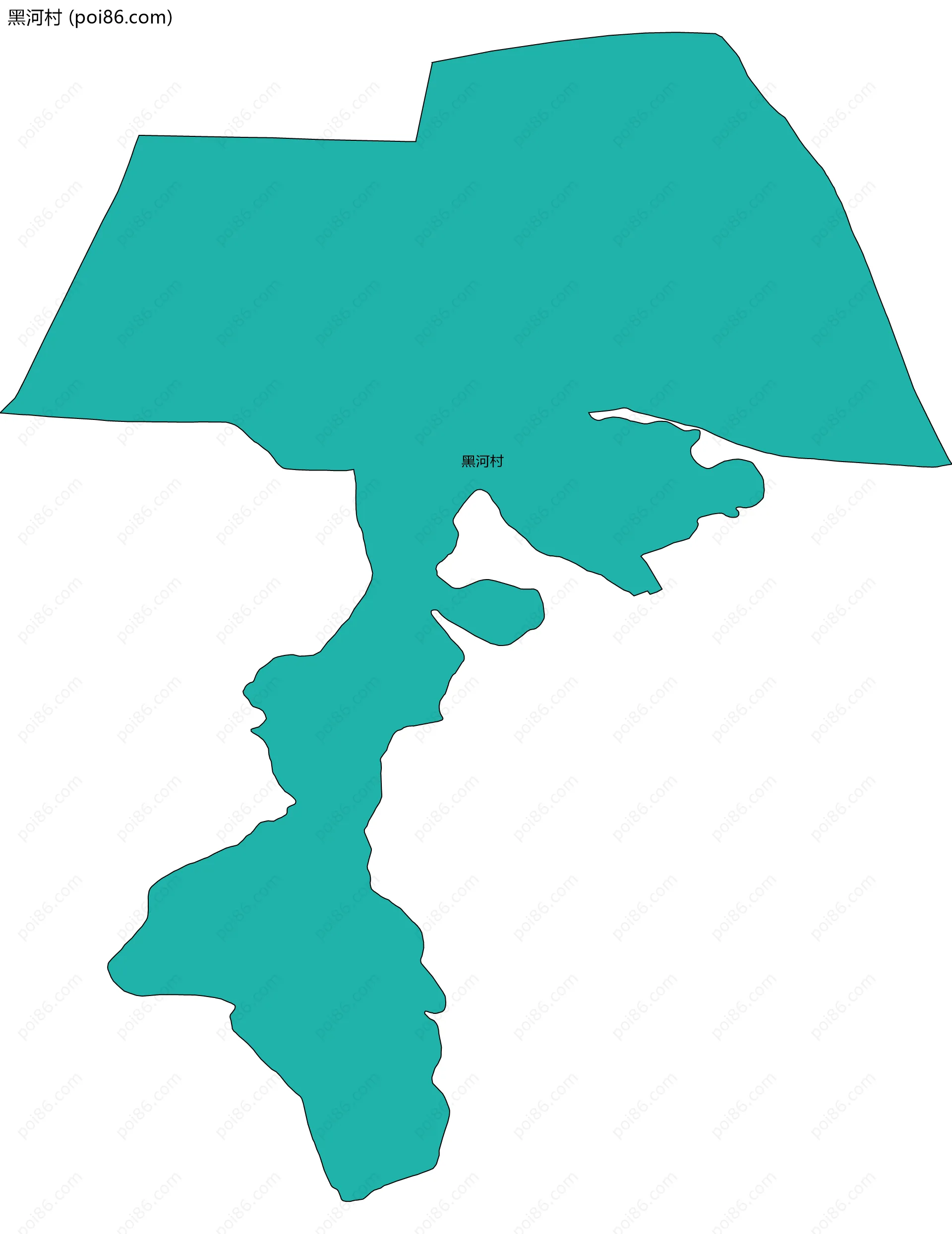 黑河村边界地图