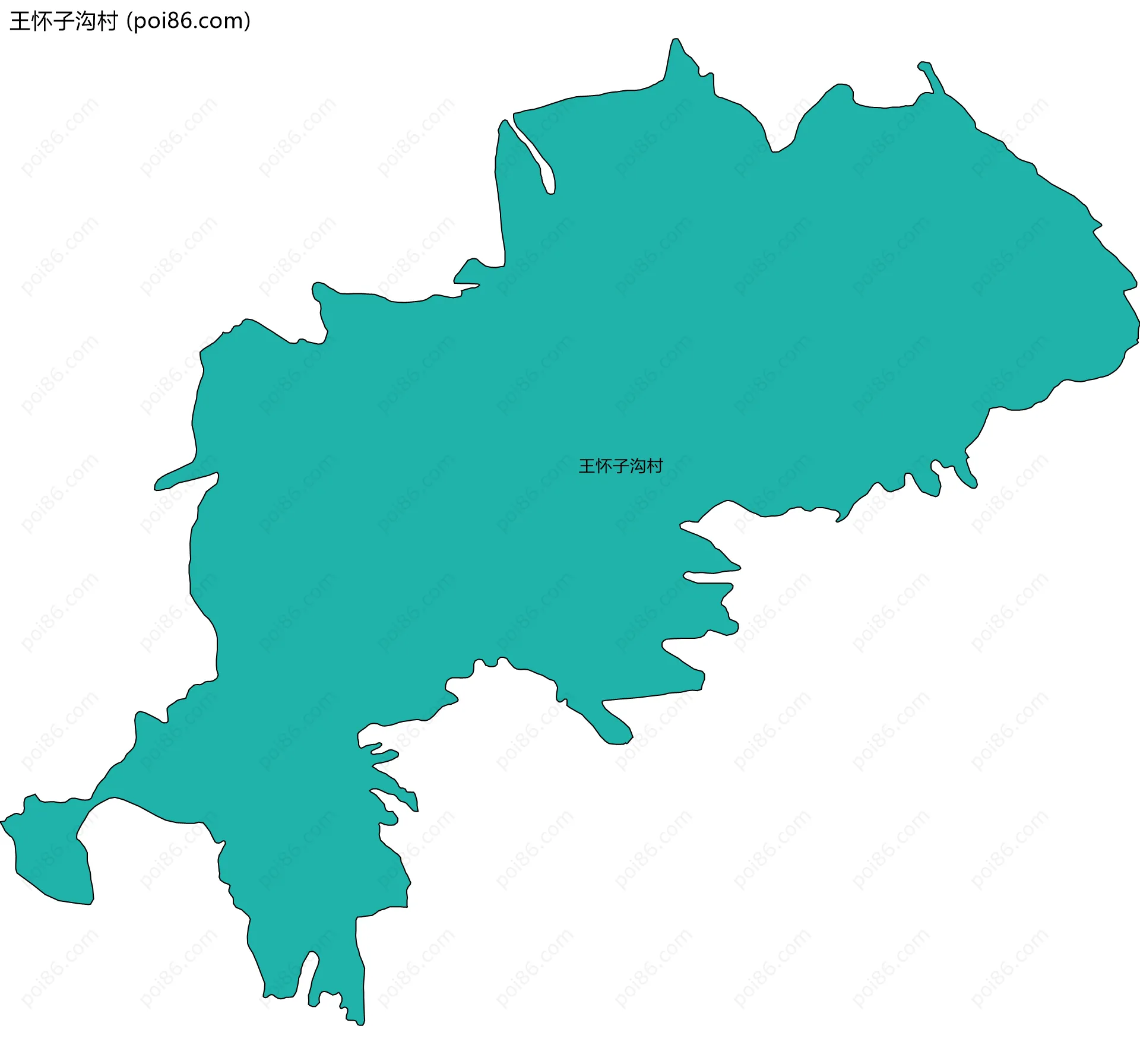 王怀子沟村边界地图