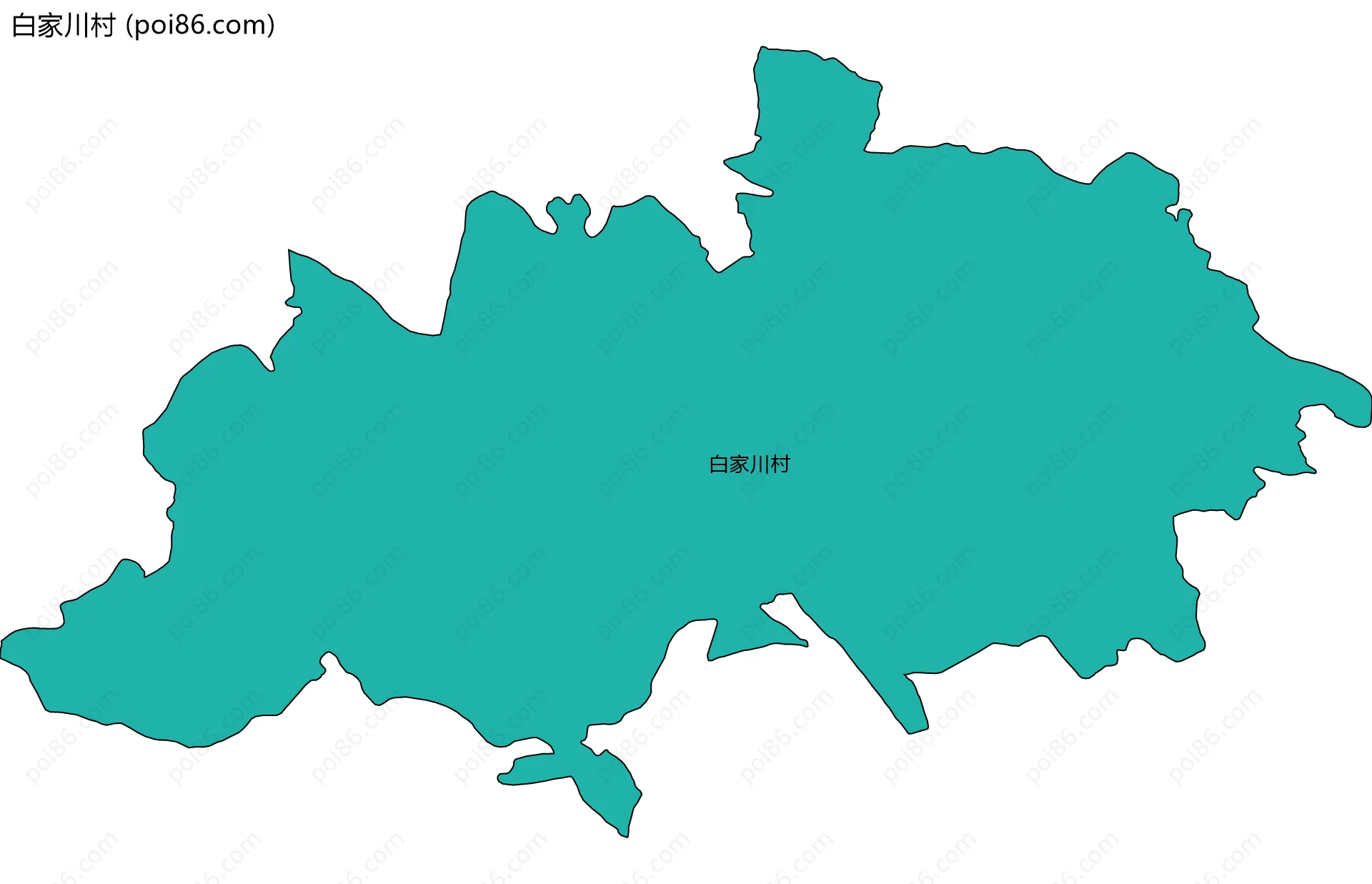 白家川村边界地图