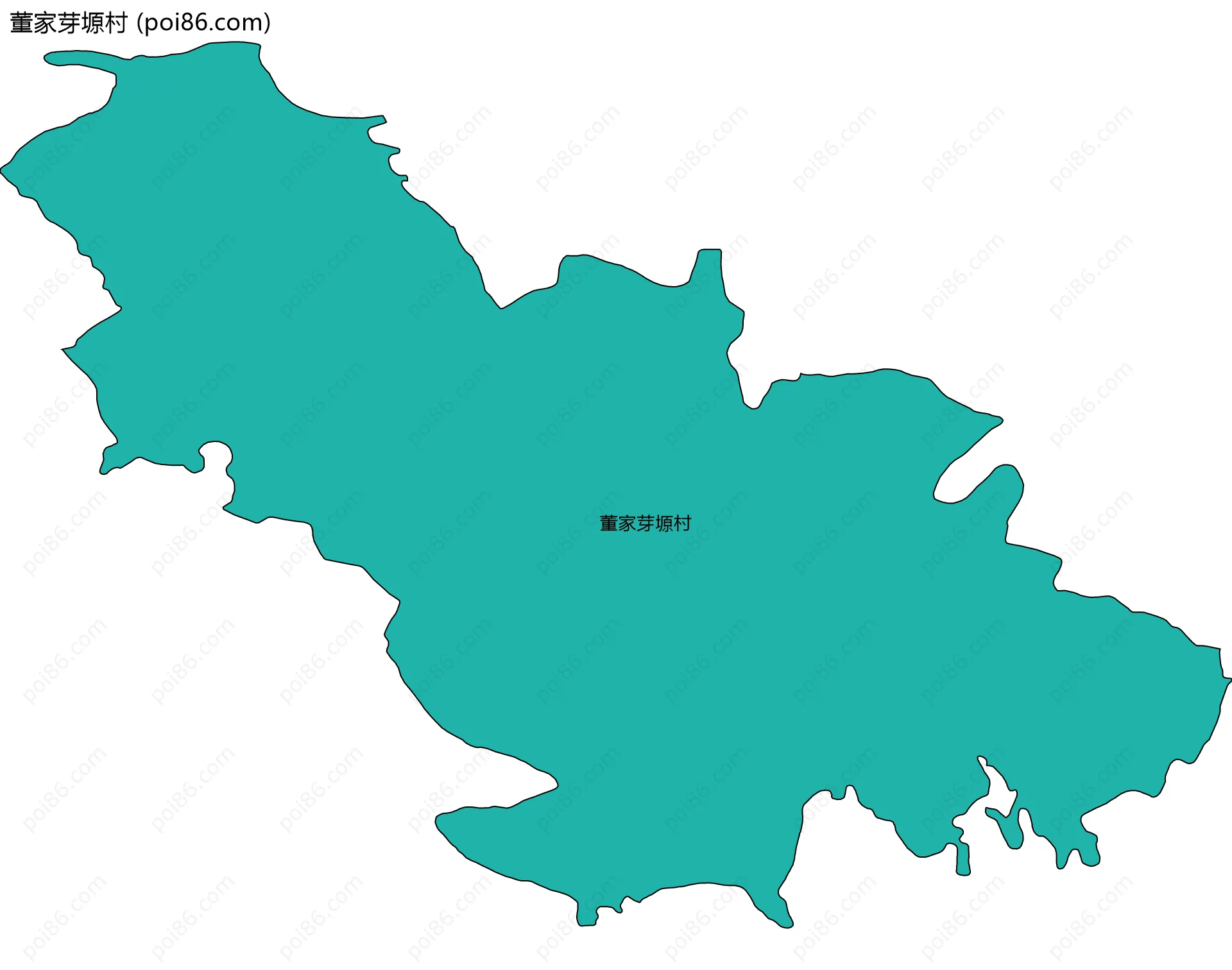 董家芽塬村边界地图