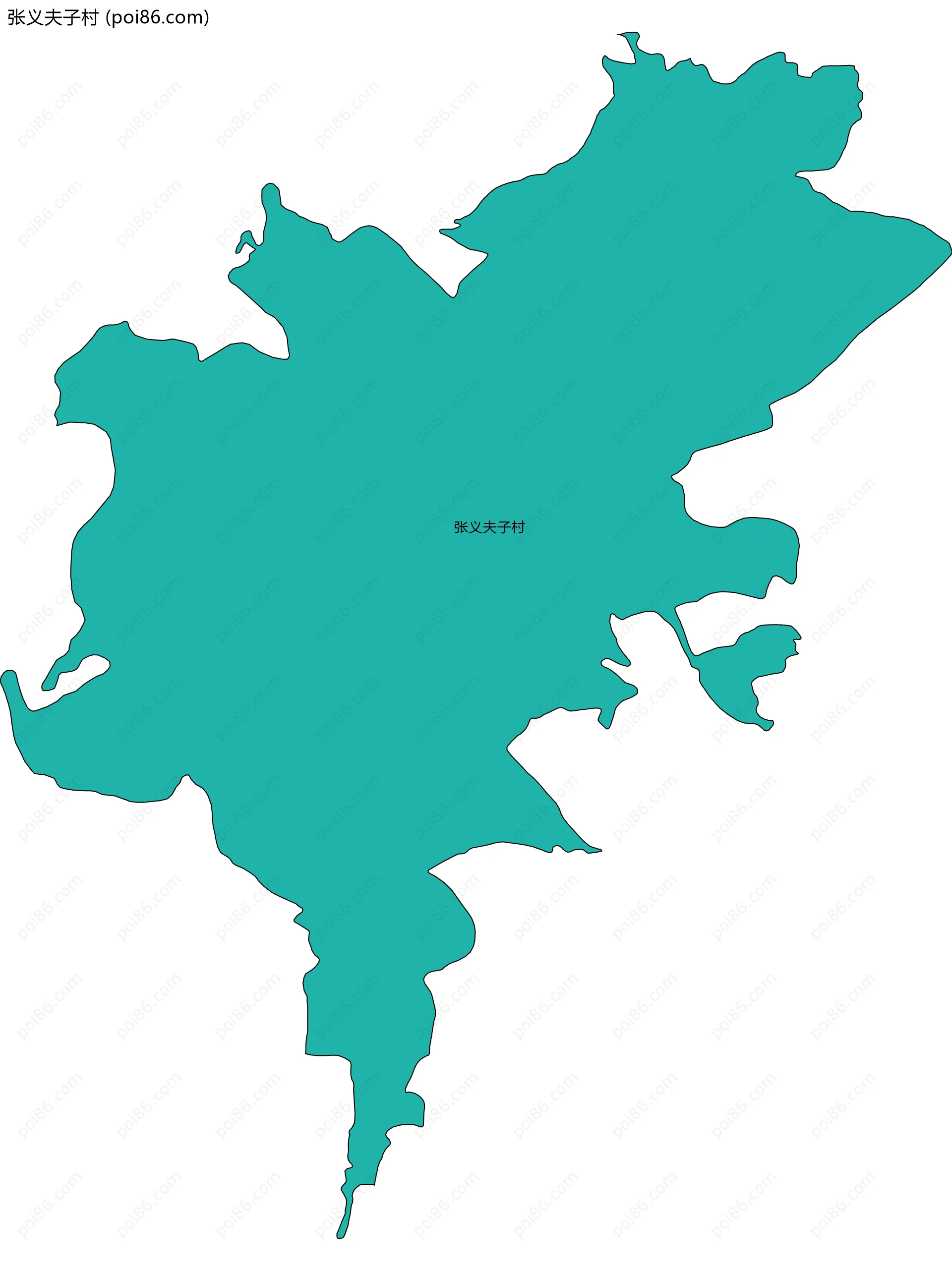 张义夫子村边界地图