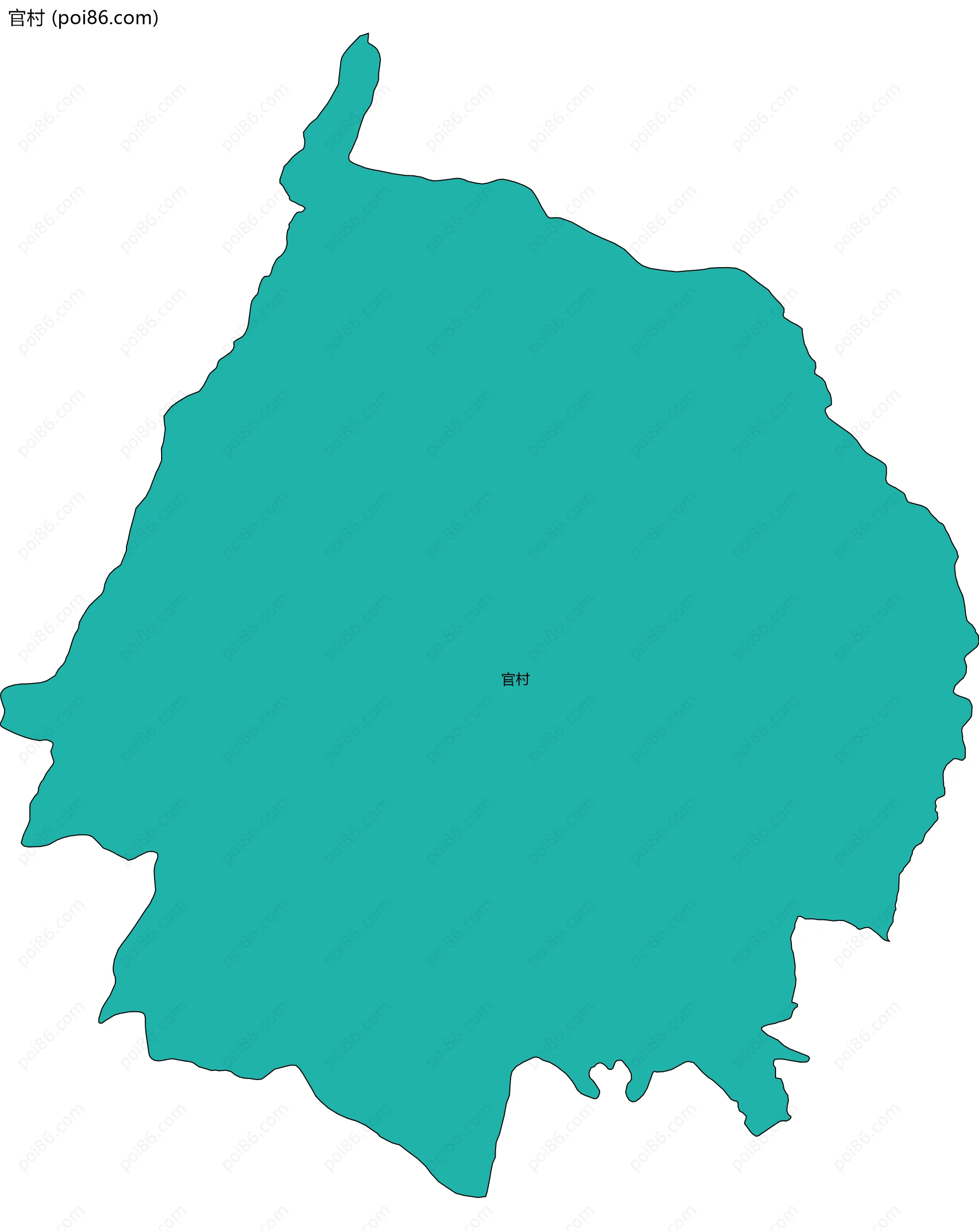 官村边界地图