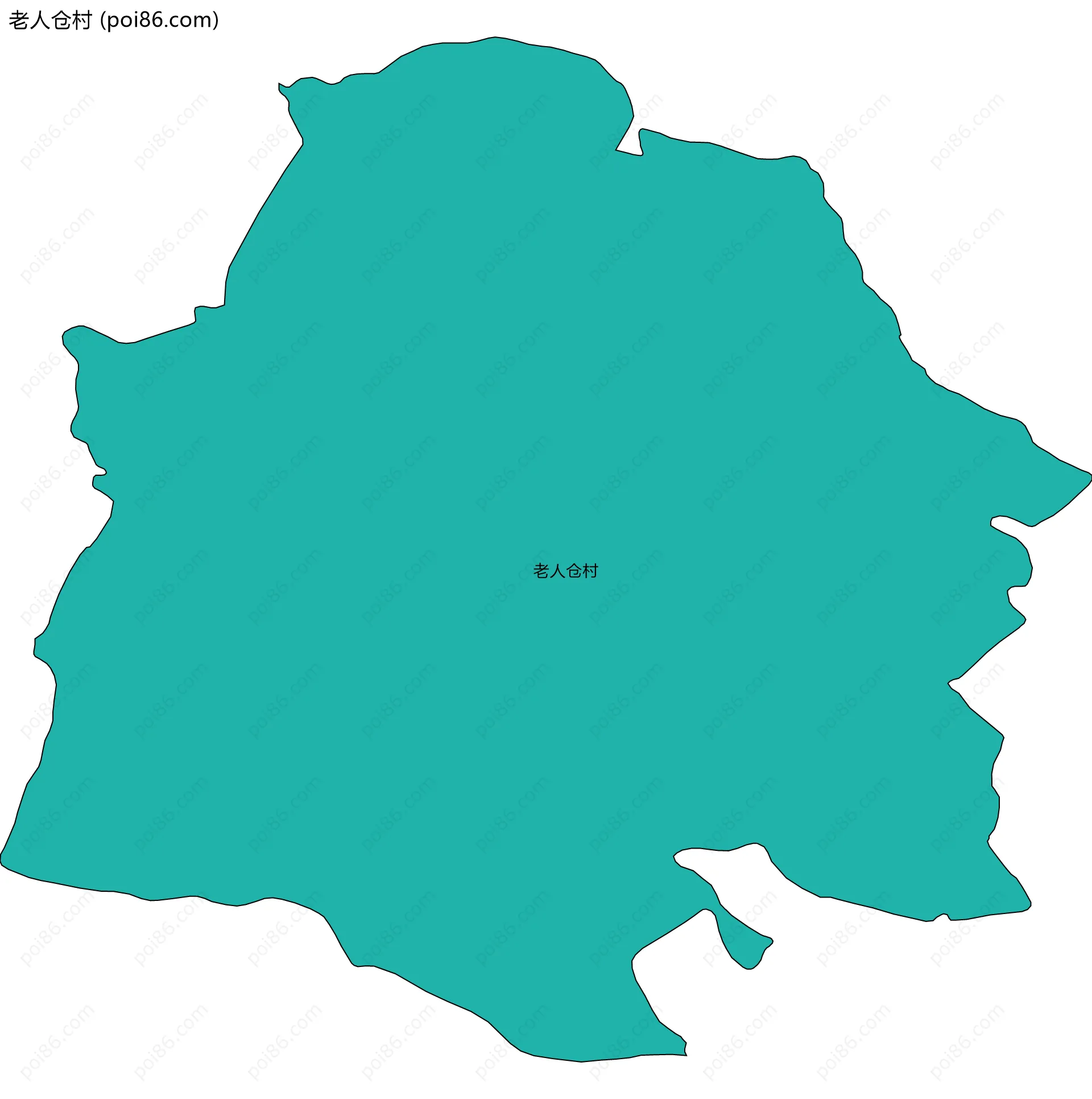 老人仓村边界地图