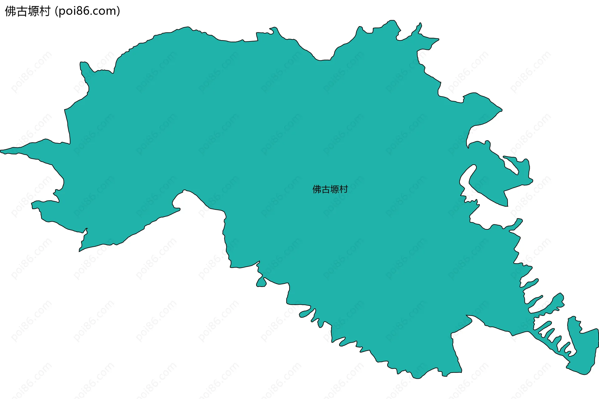 佛古塬村边界地图