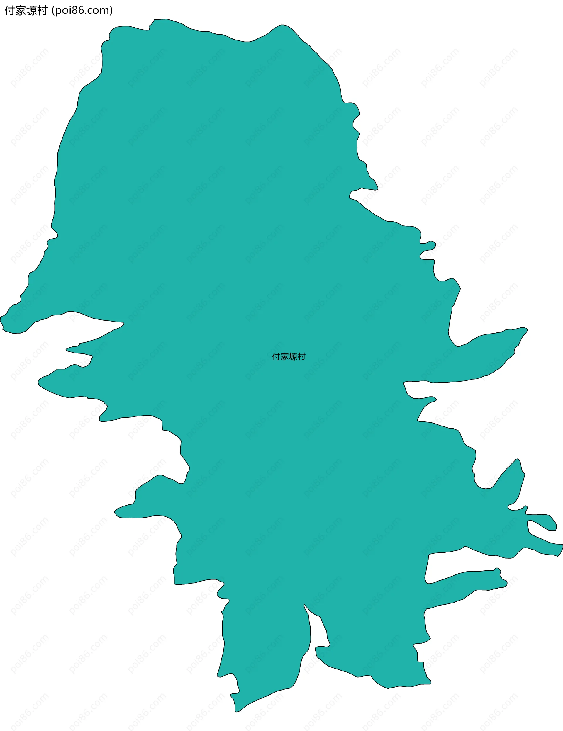 付家塬村边界地图