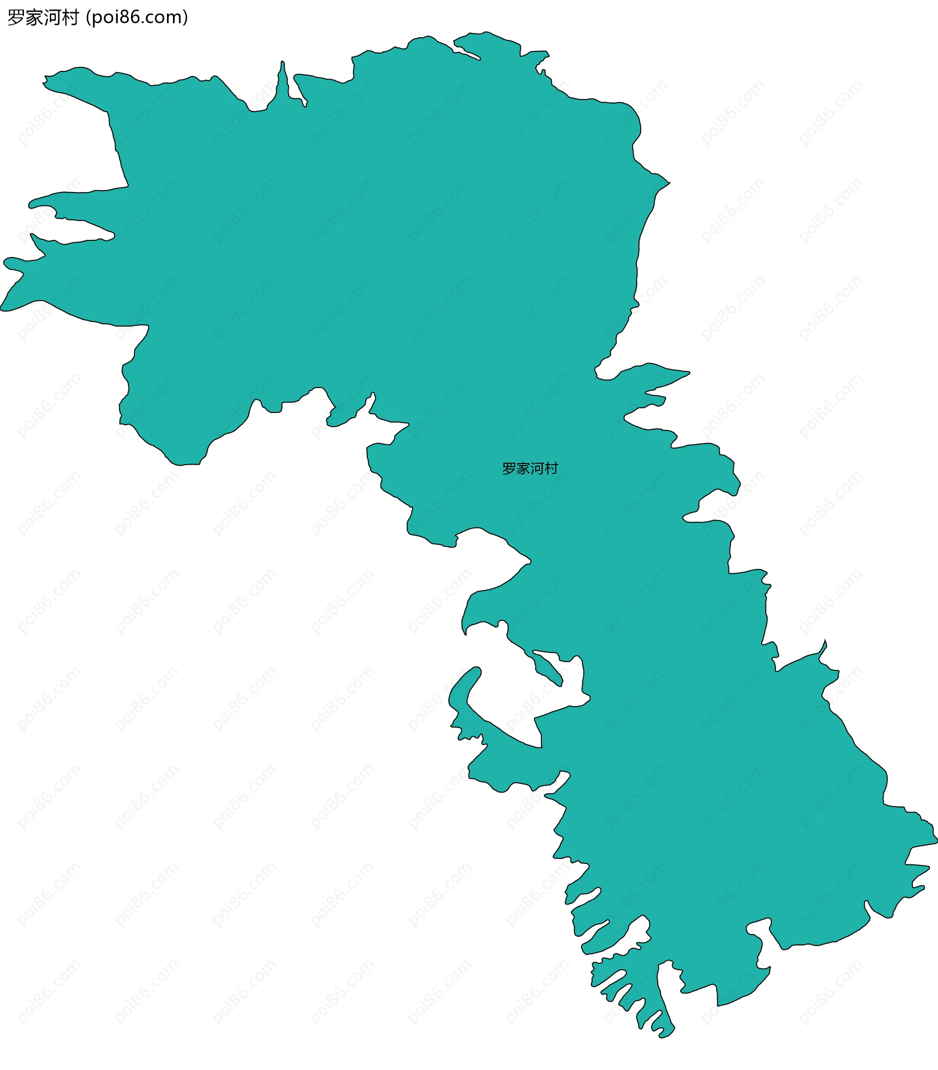 罗家河村边界地图