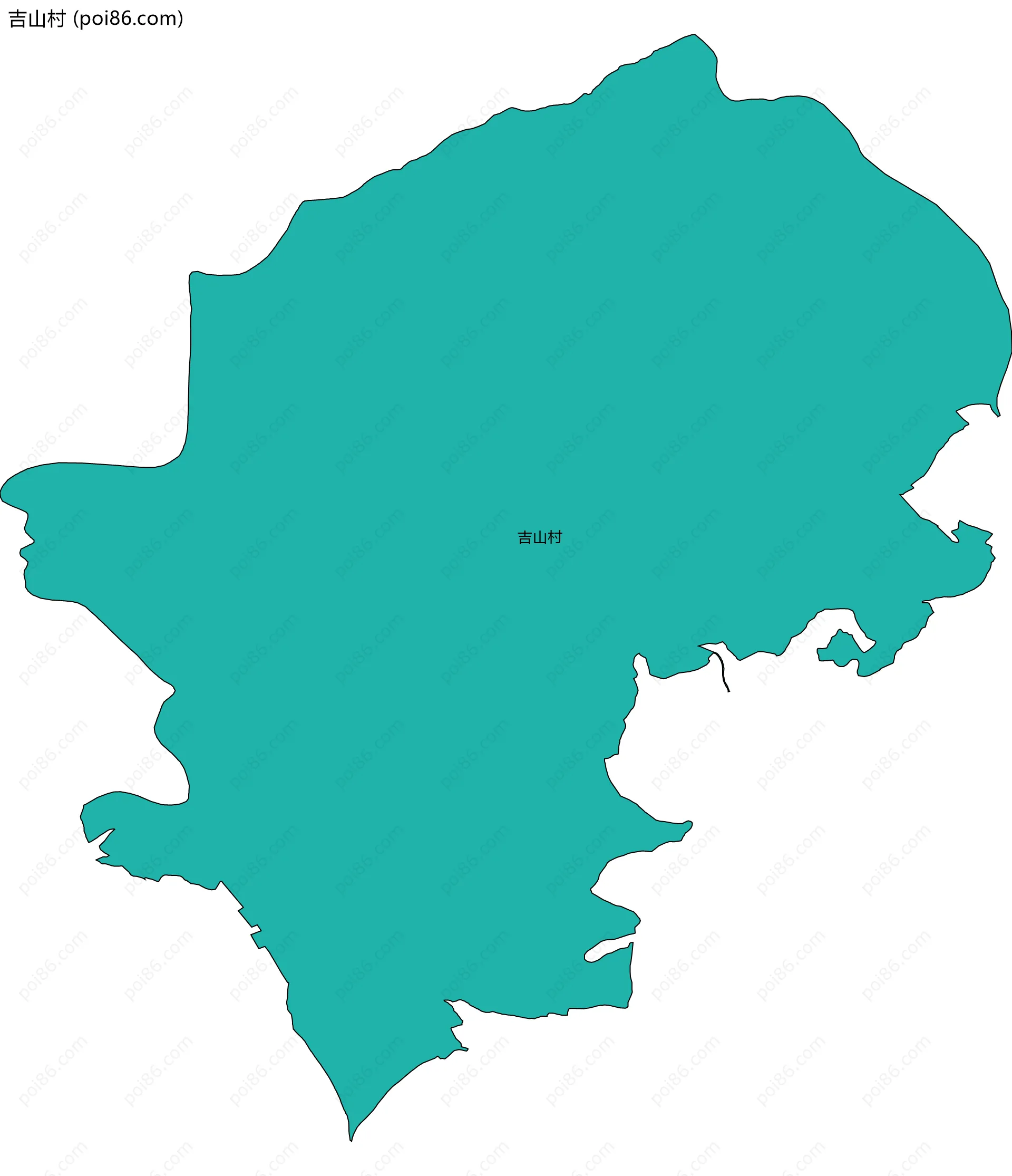 吉山村边界地图