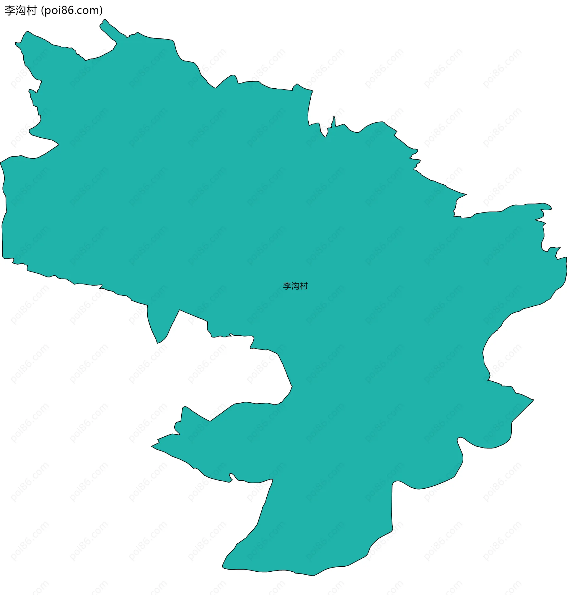 李沟村边界地图