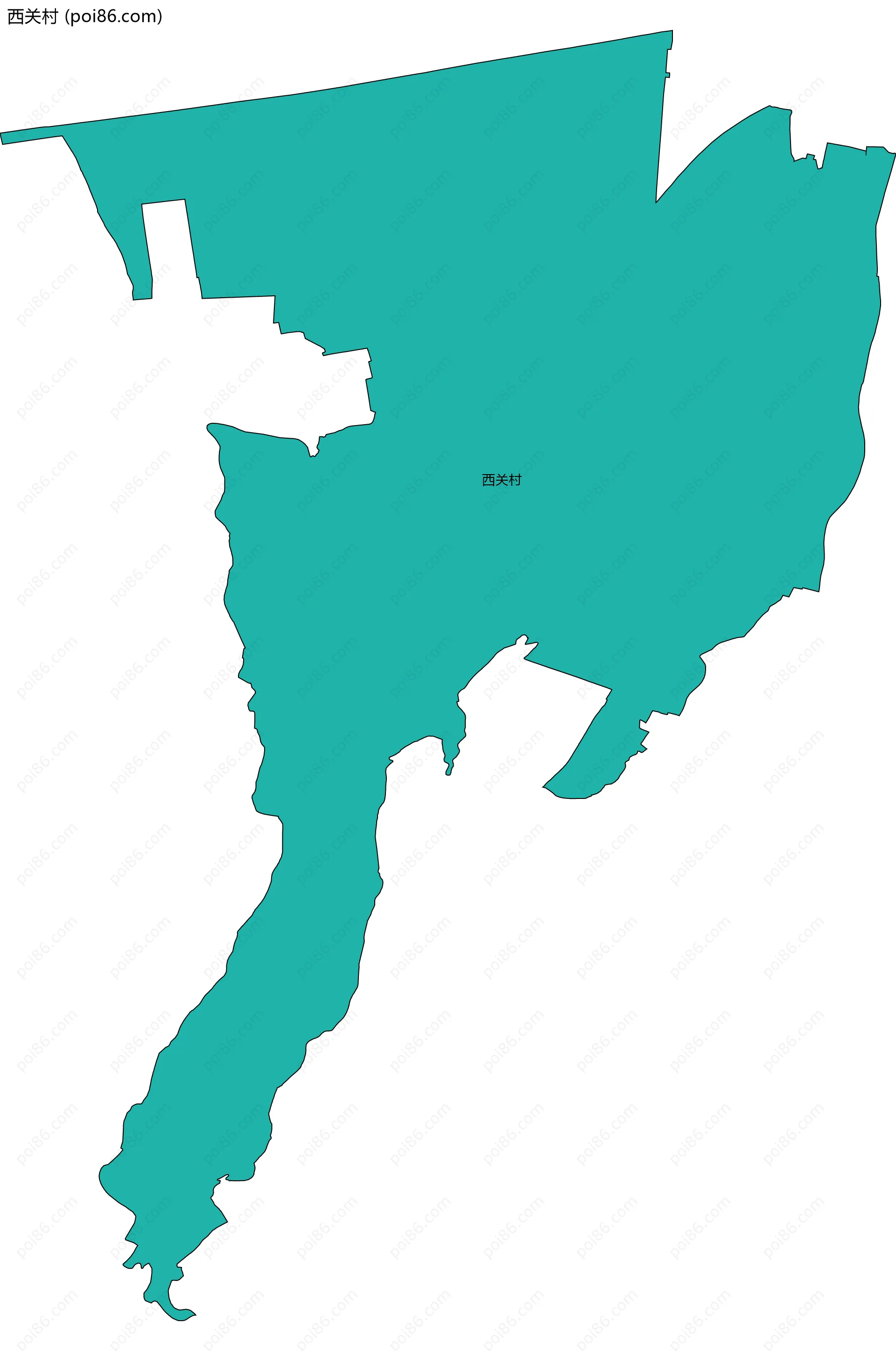 西关村边界地图