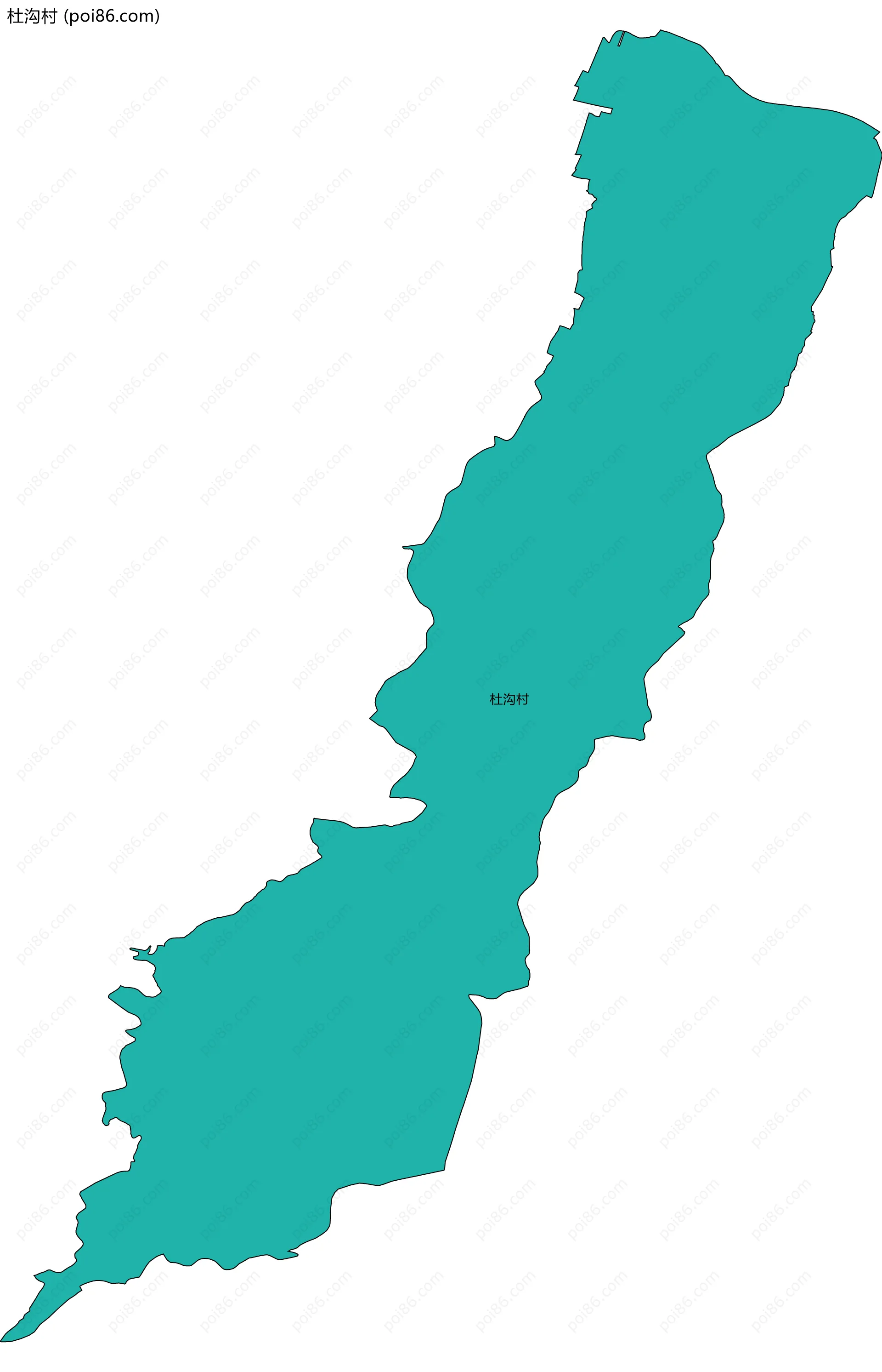 杜沟村边界地图