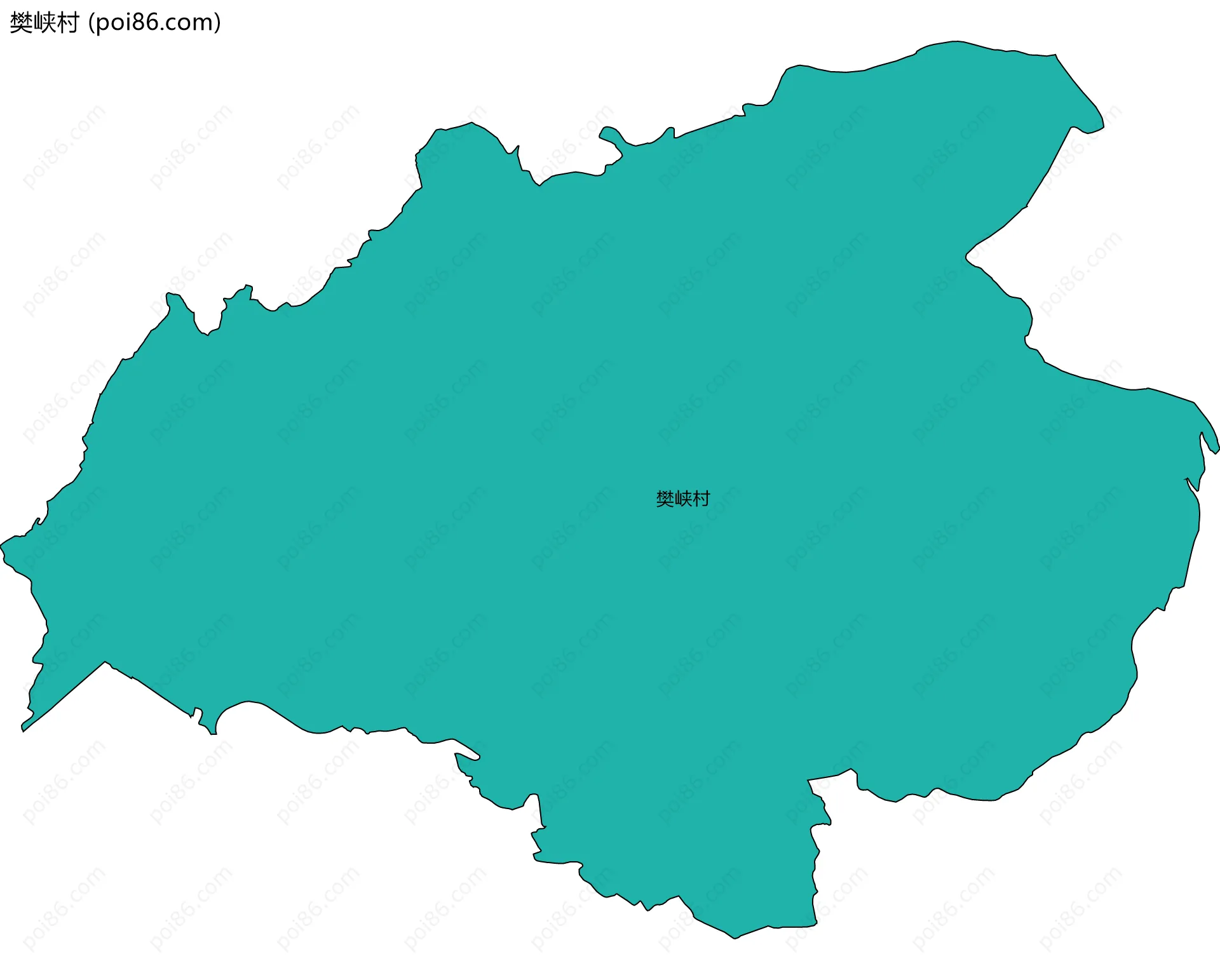 樊峡村边界地图