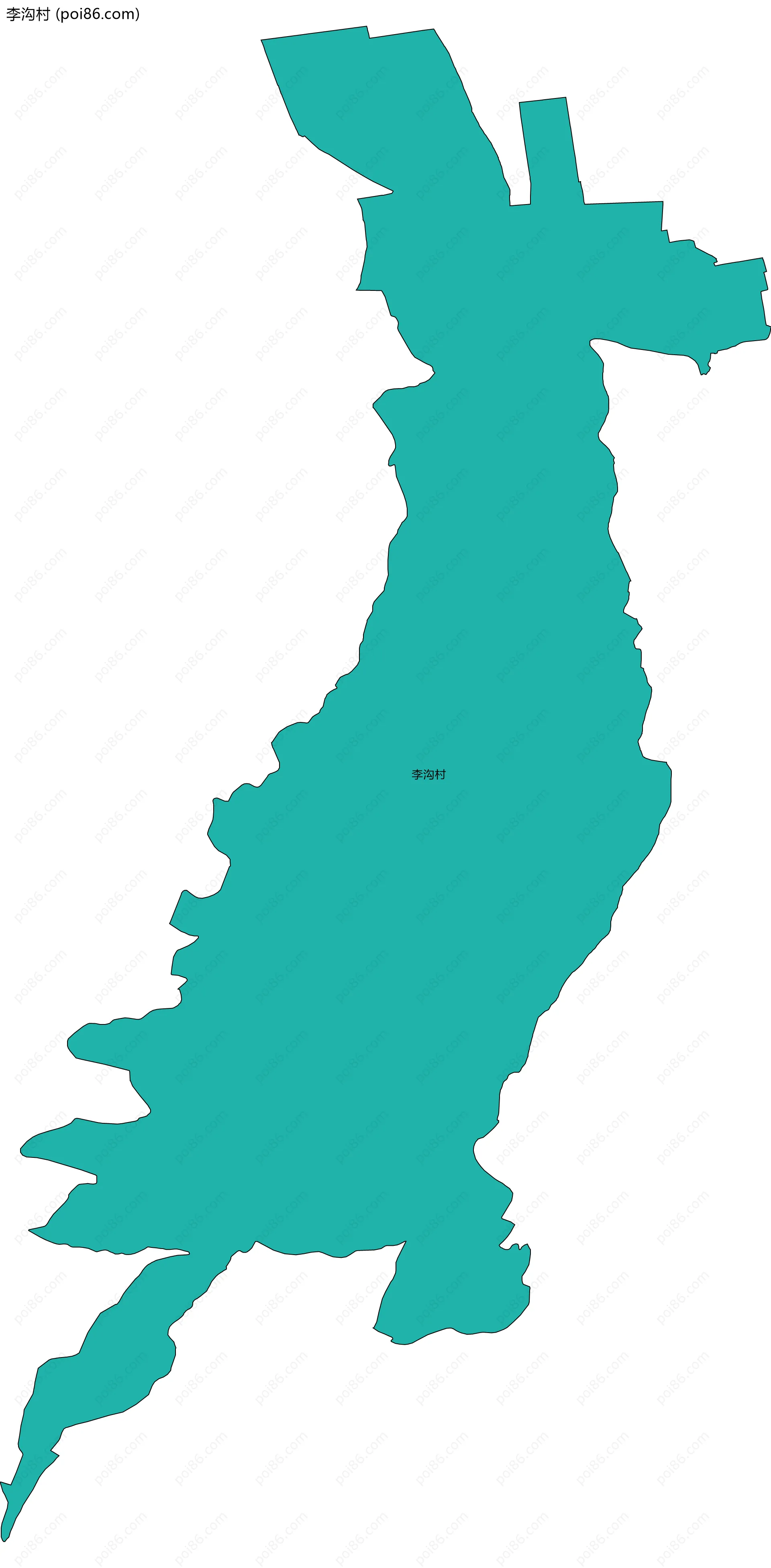 李沟村边界地图