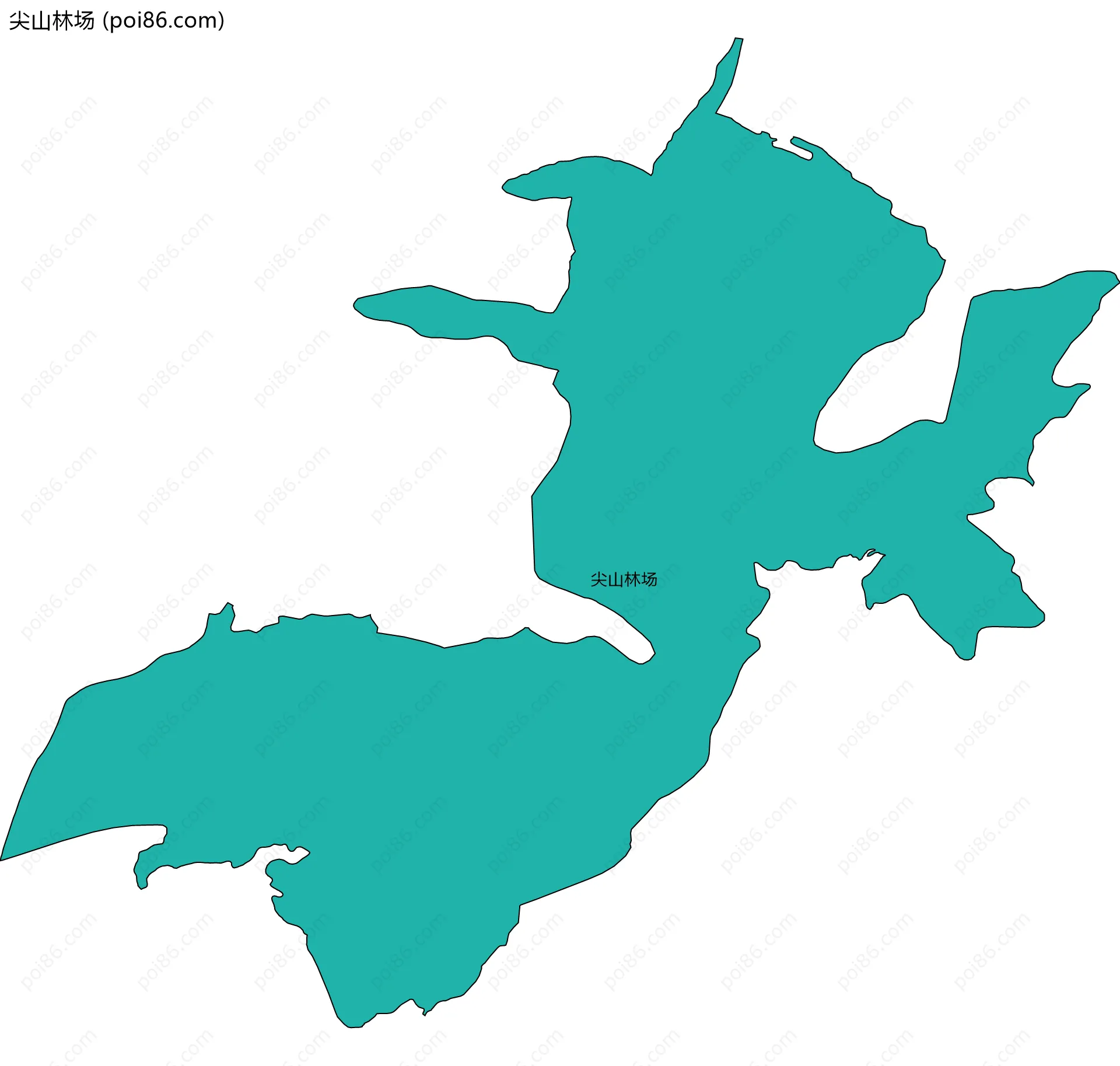 尖山林场边界地图