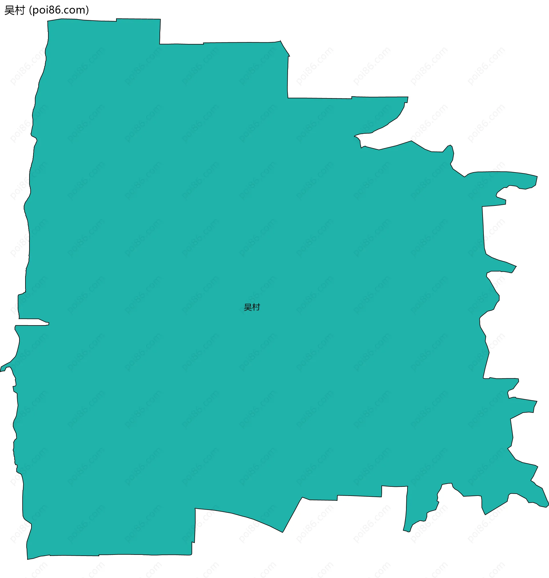吴村边界地图