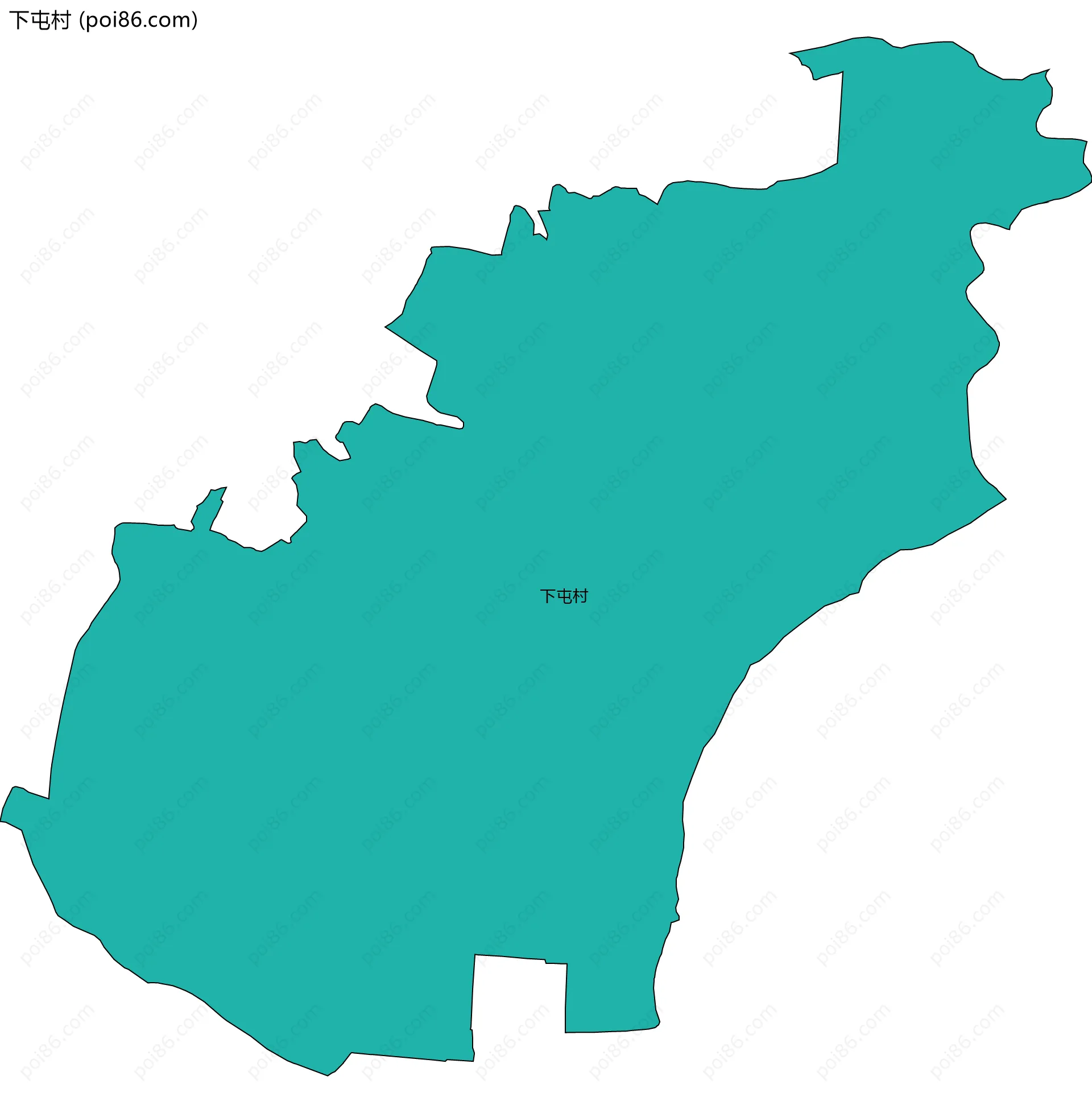 下屯村边界地图