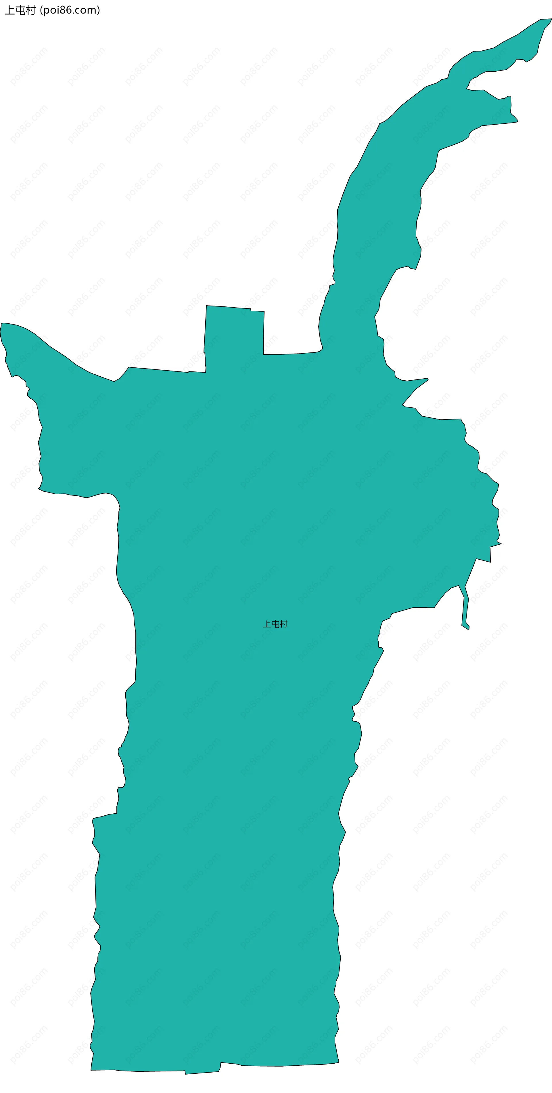 上屯村边界地图