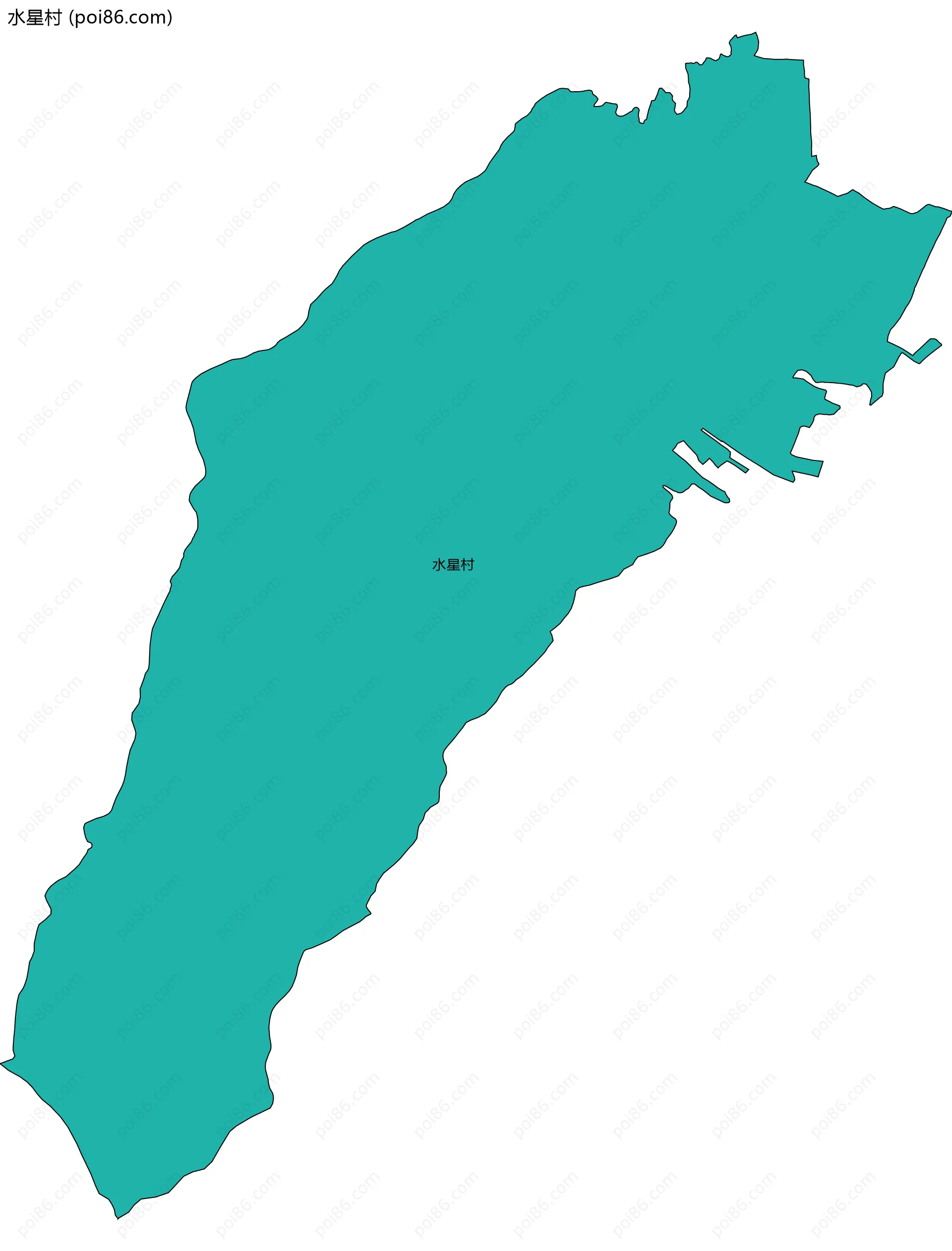 水星村边界地图