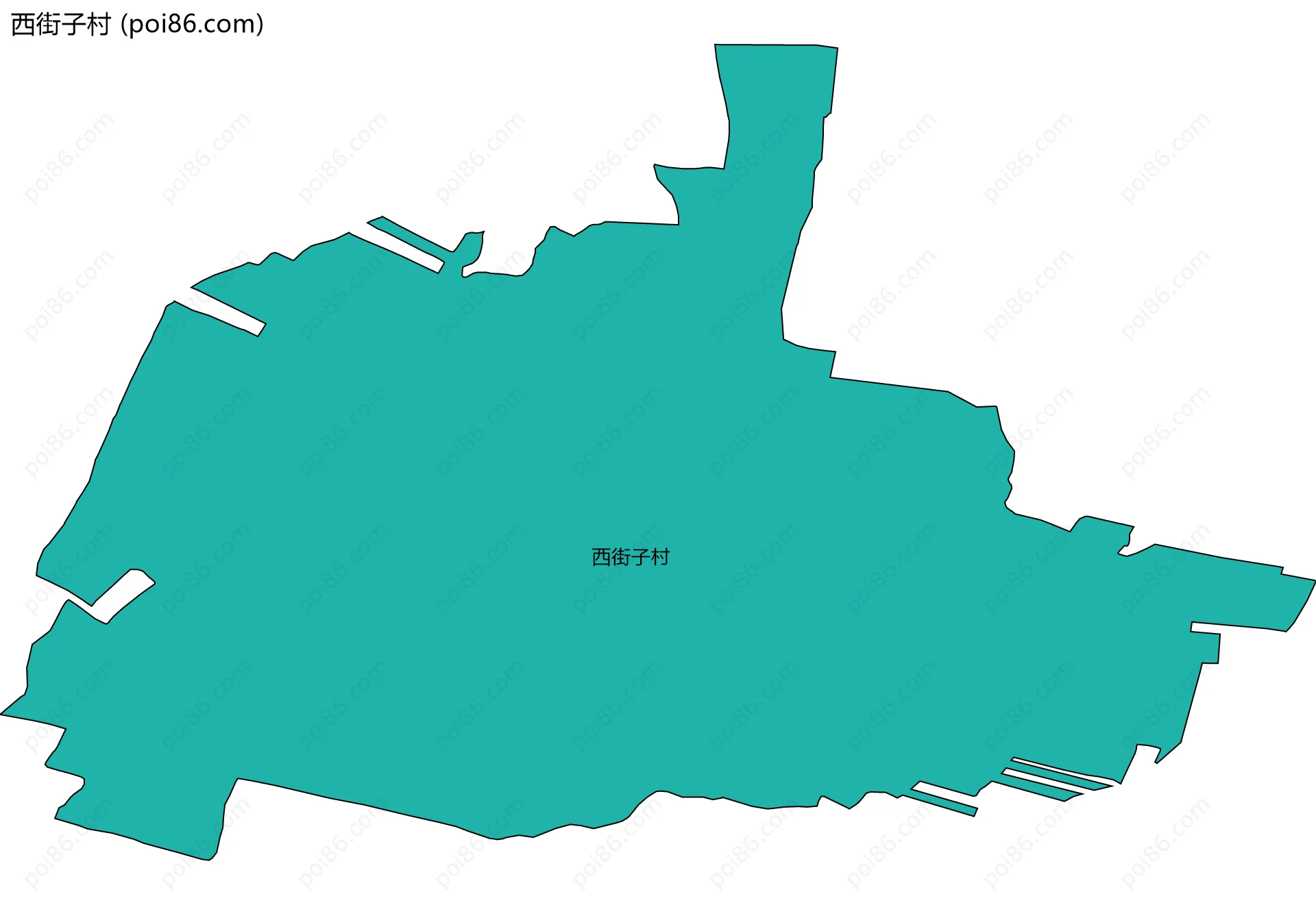 西街子村边界地图