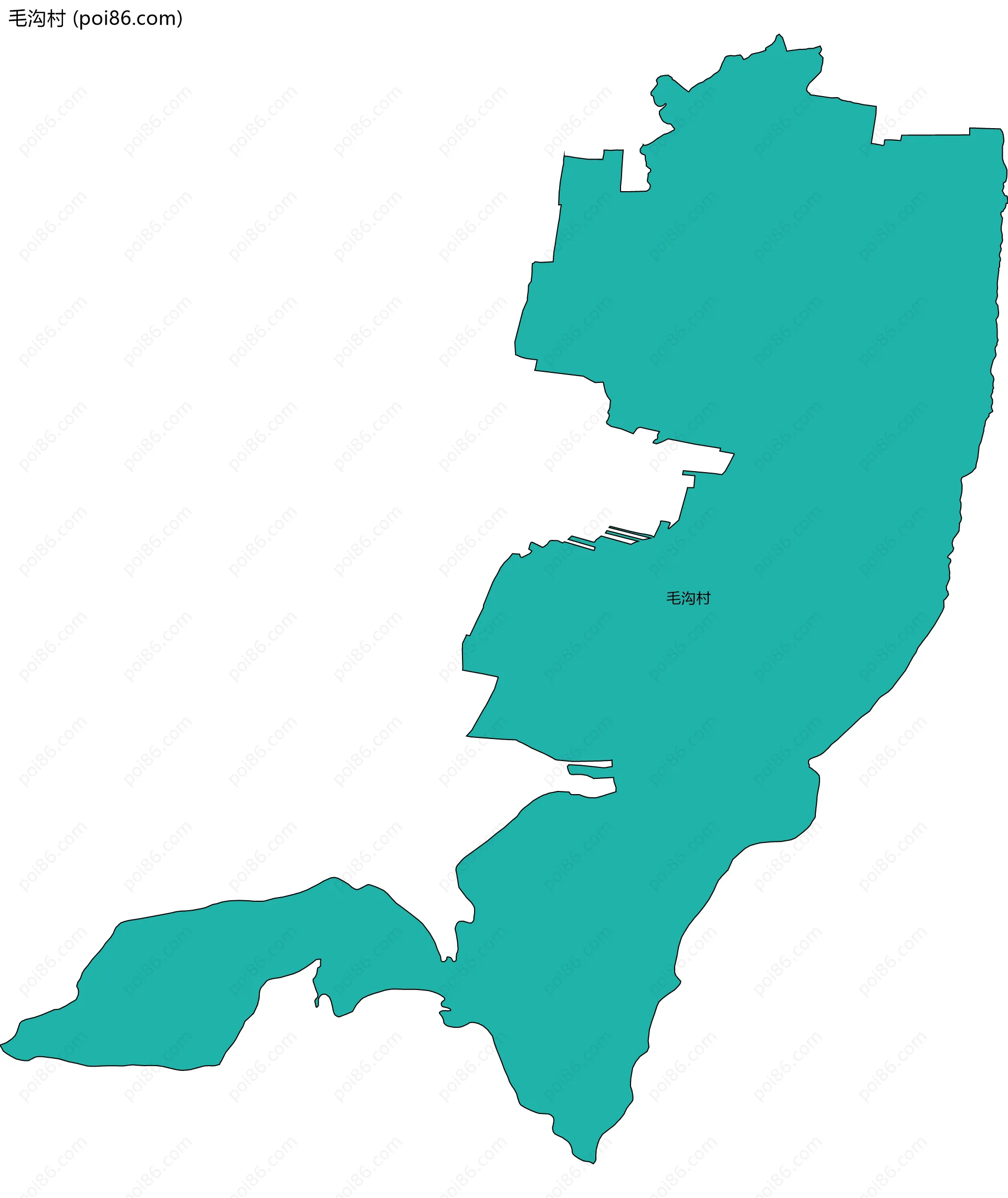 毛沟村边界地图
