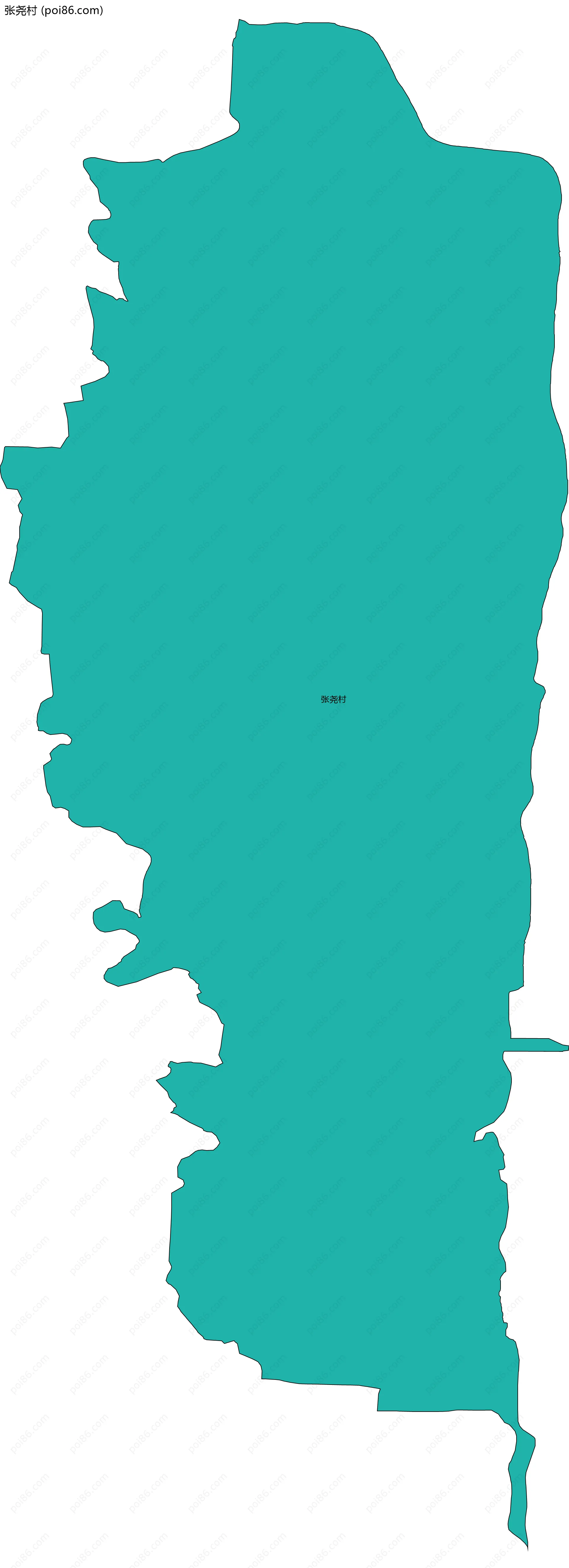 张尧村边界地图