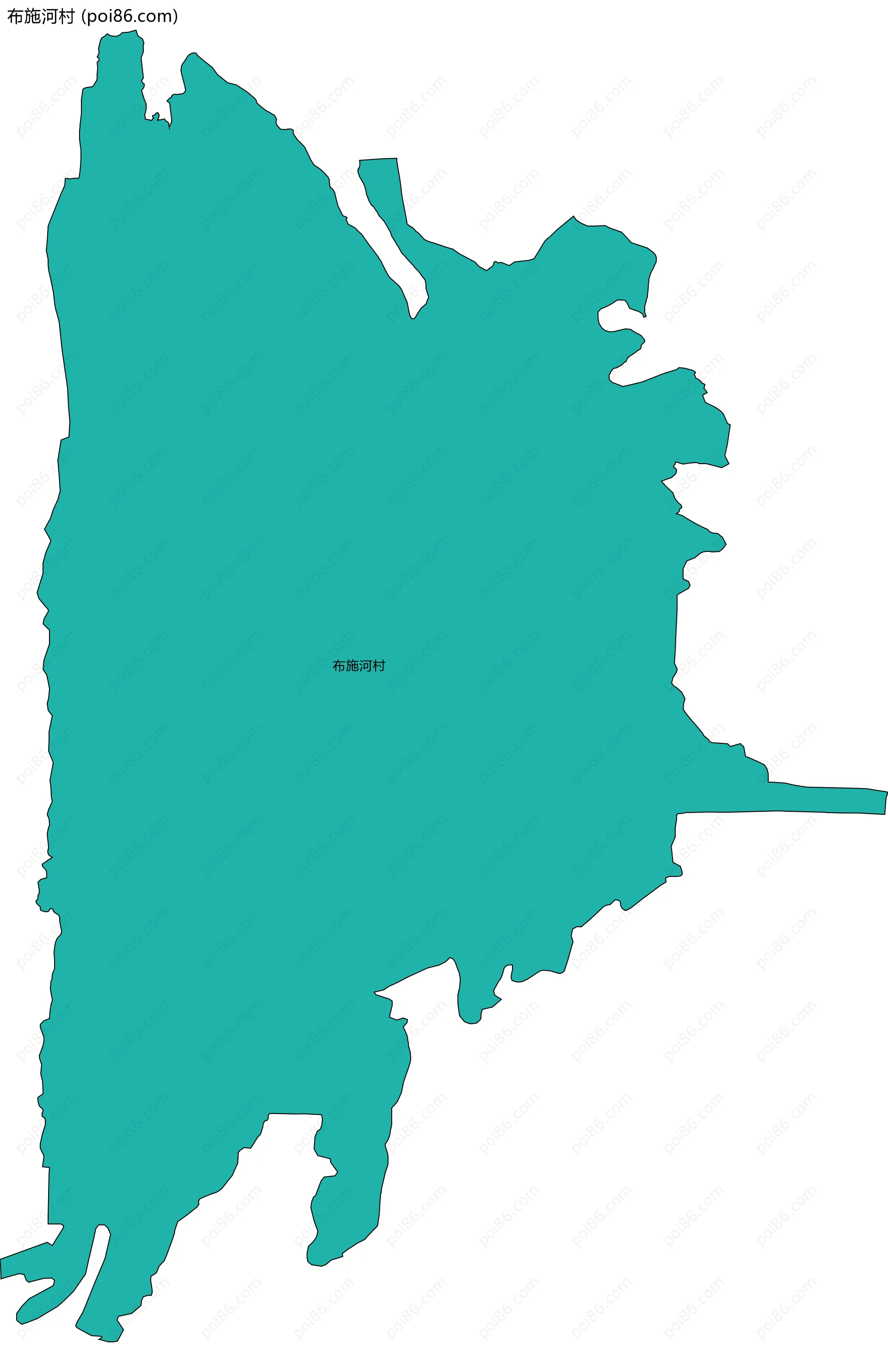 布施河村边界地图