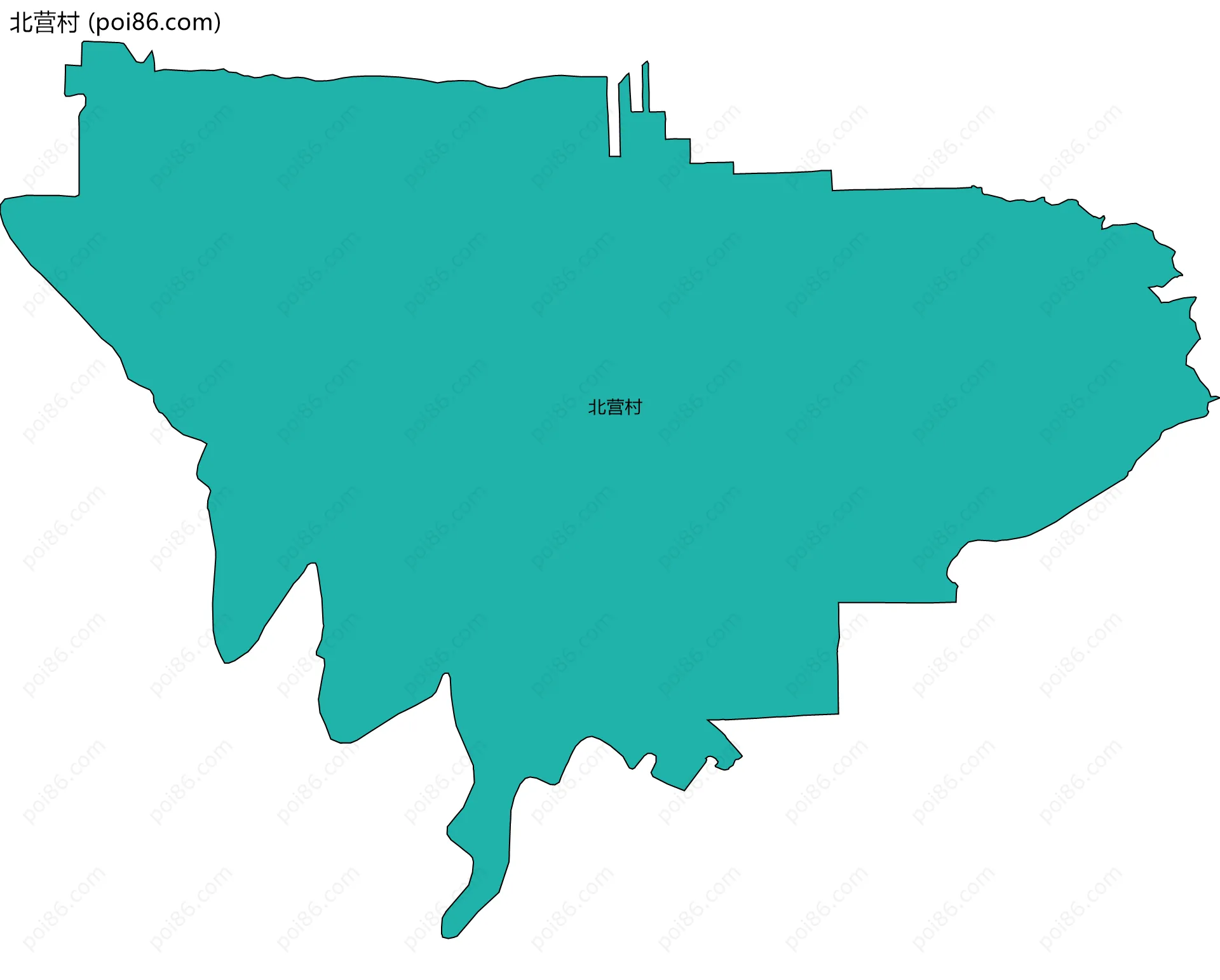 北营村边界地图