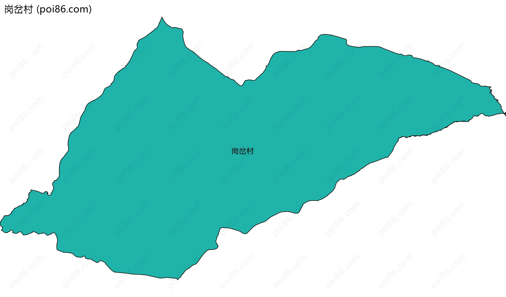 岗岔村边界地图