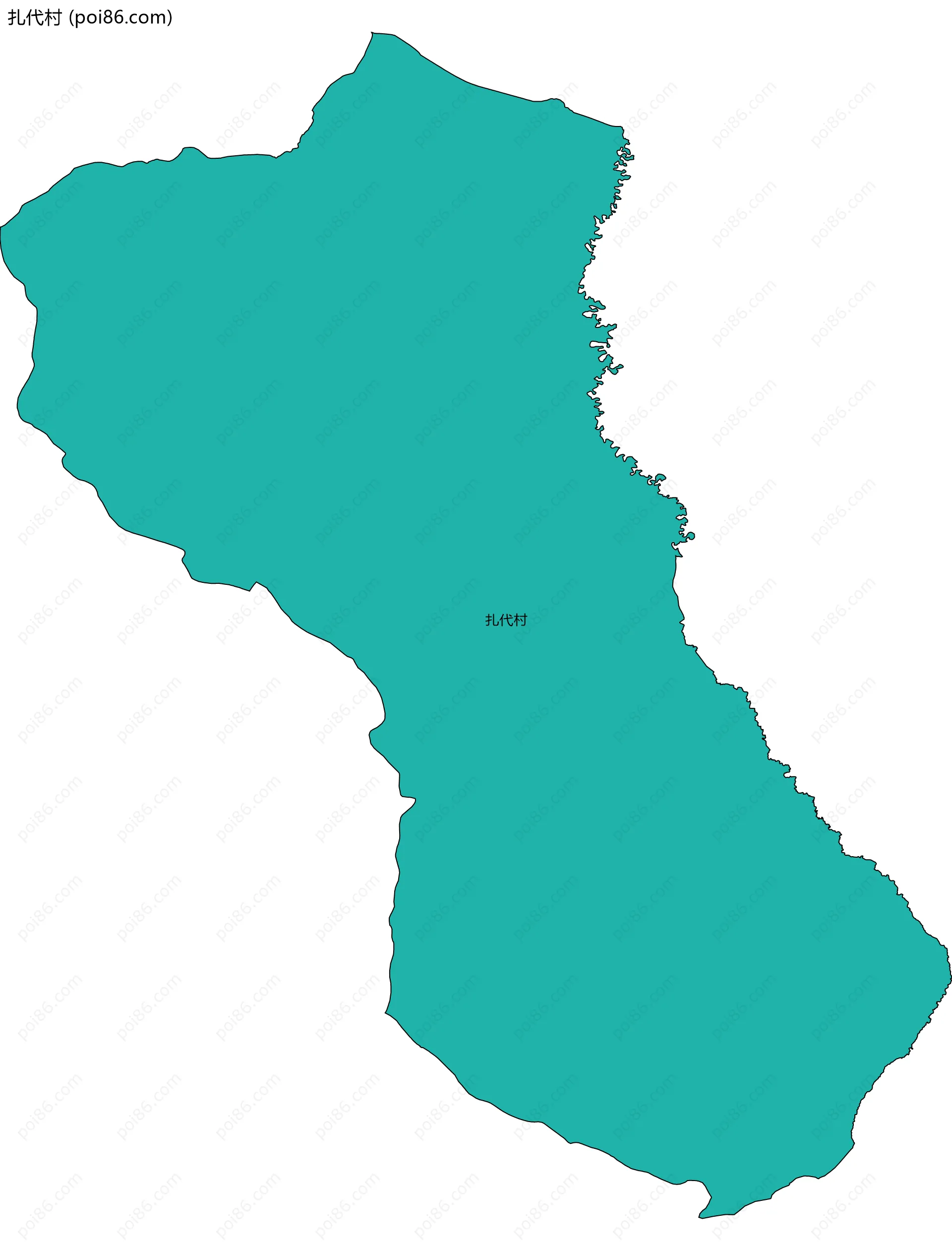 扎代村边界地图