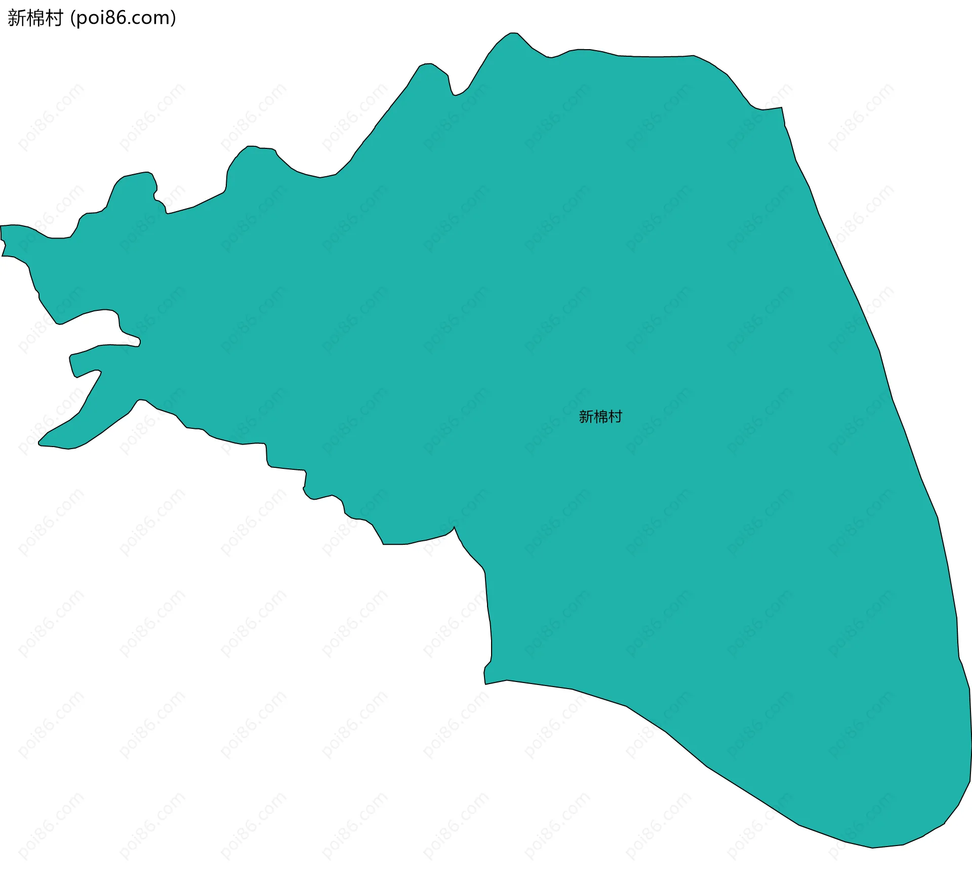 新棉村边界地图