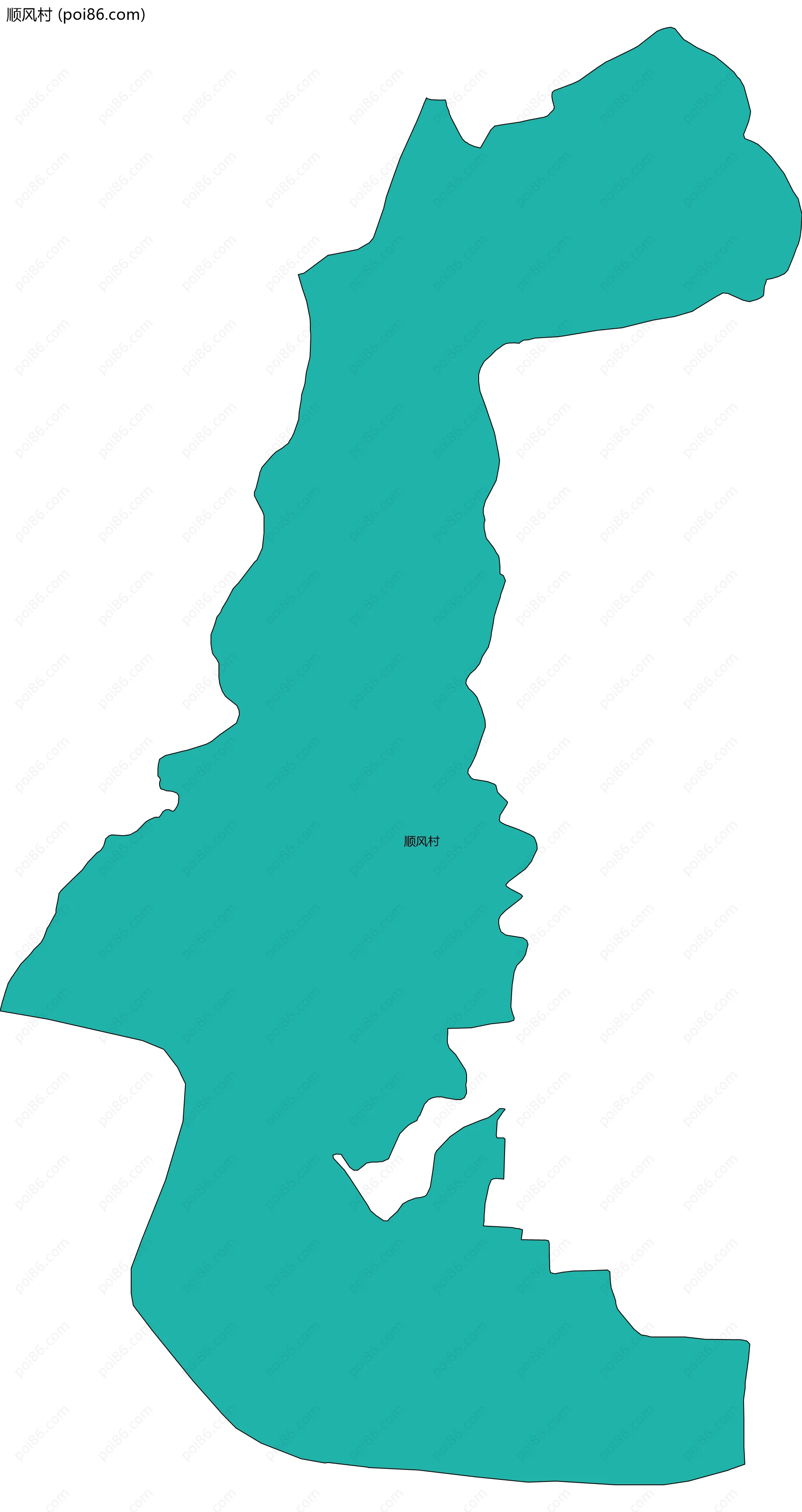 顺风村边界地图