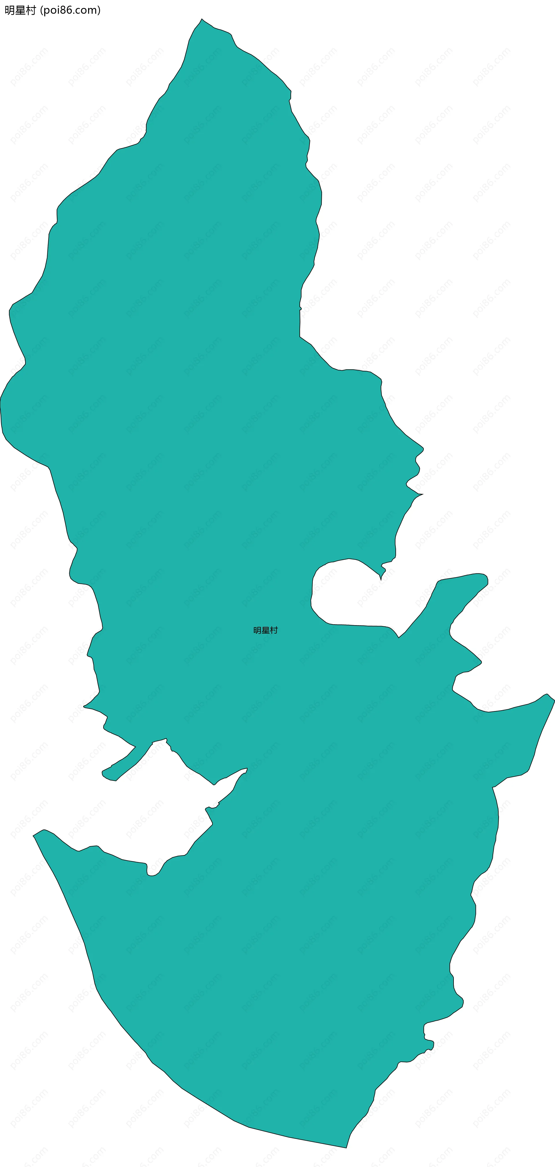 明星村边界地图