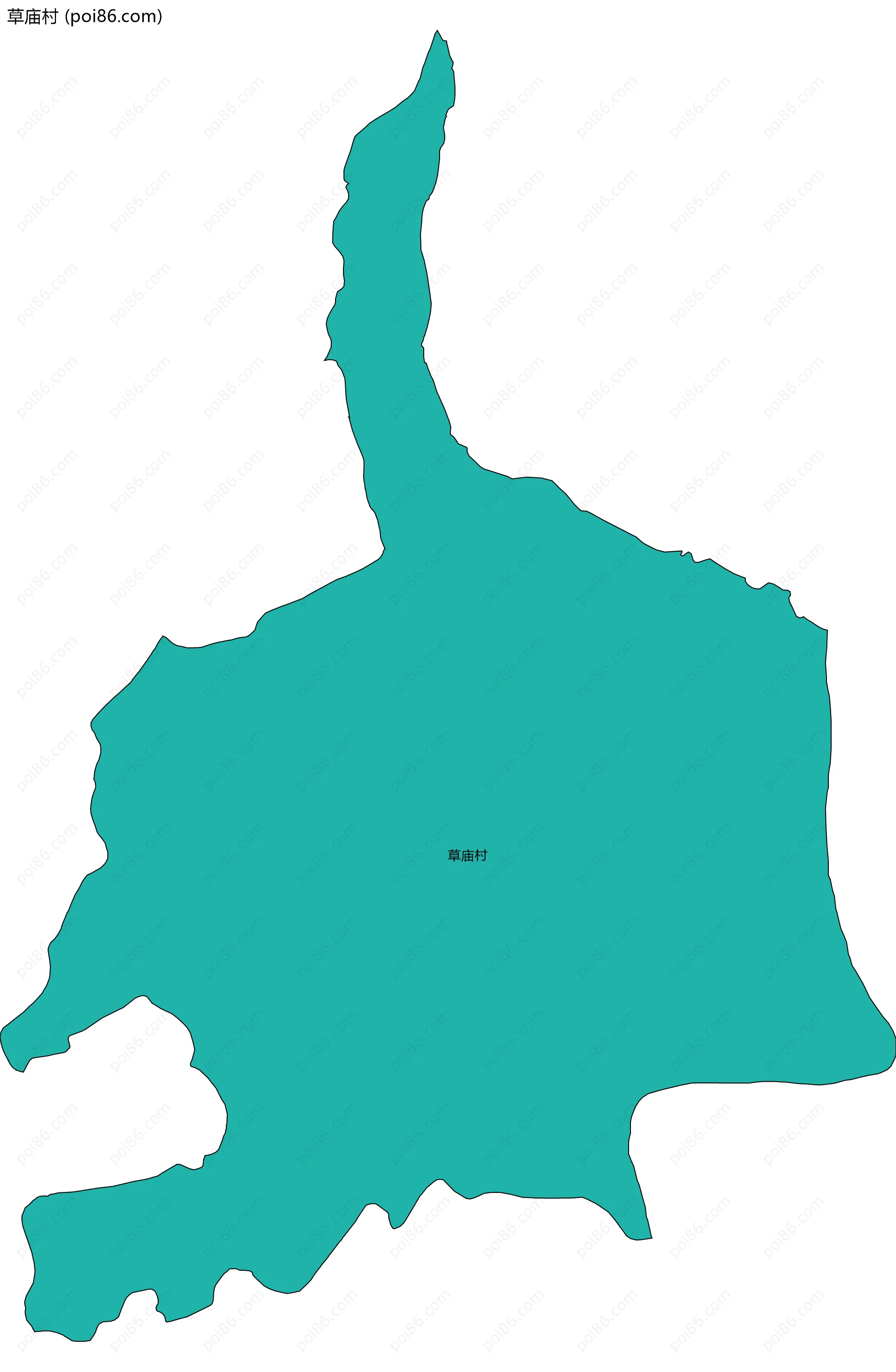 草庙村边界地图