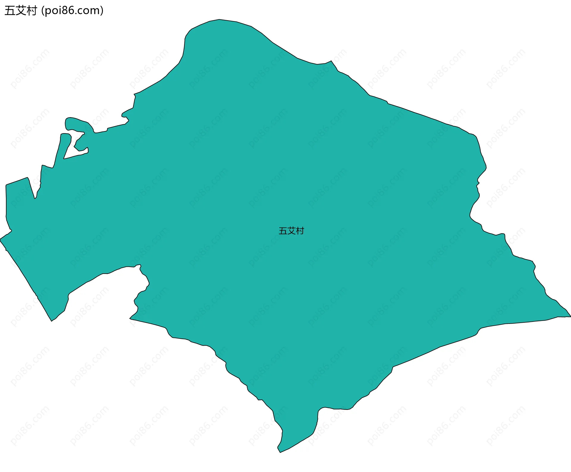 五艾村边界地图