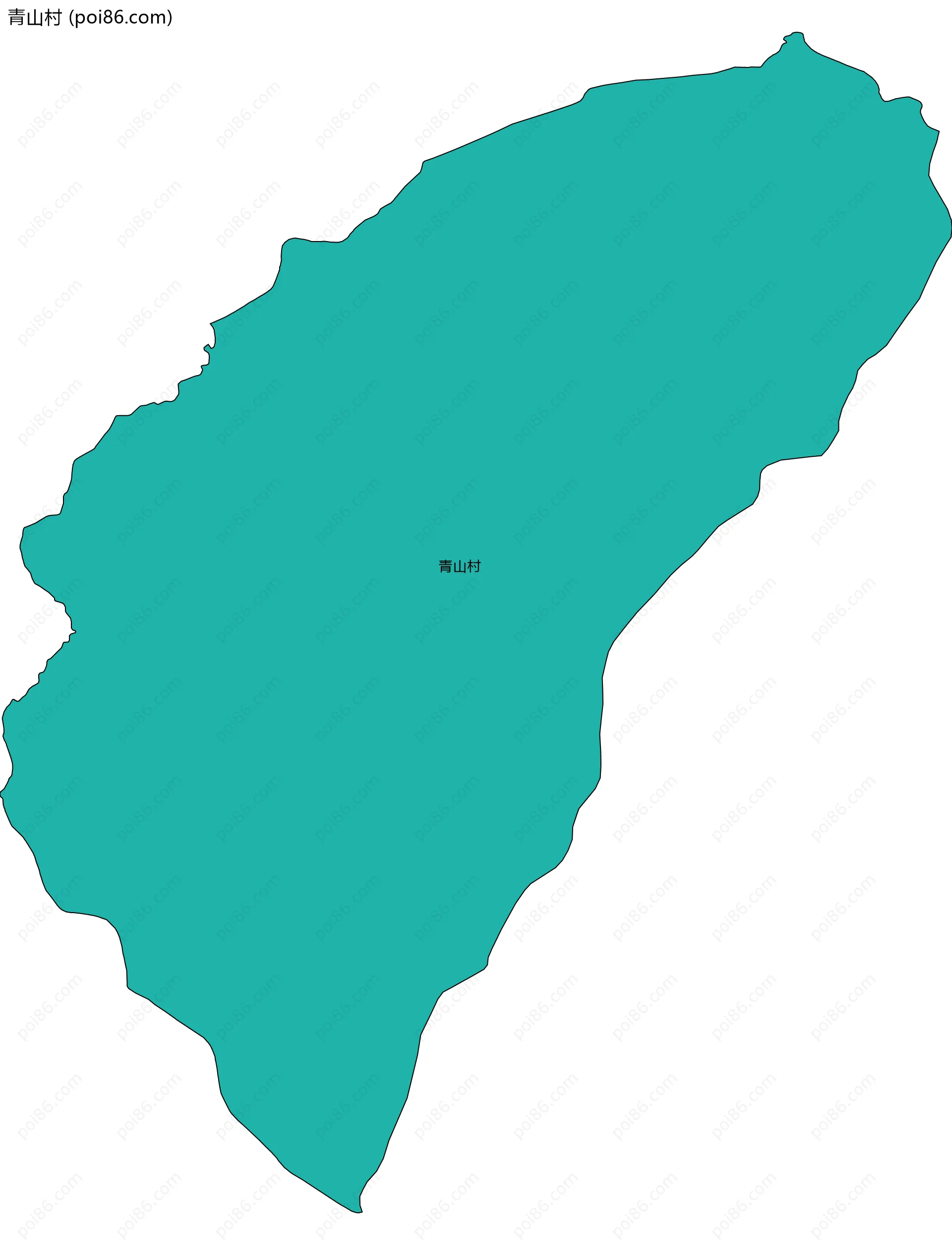 青山村边界地图