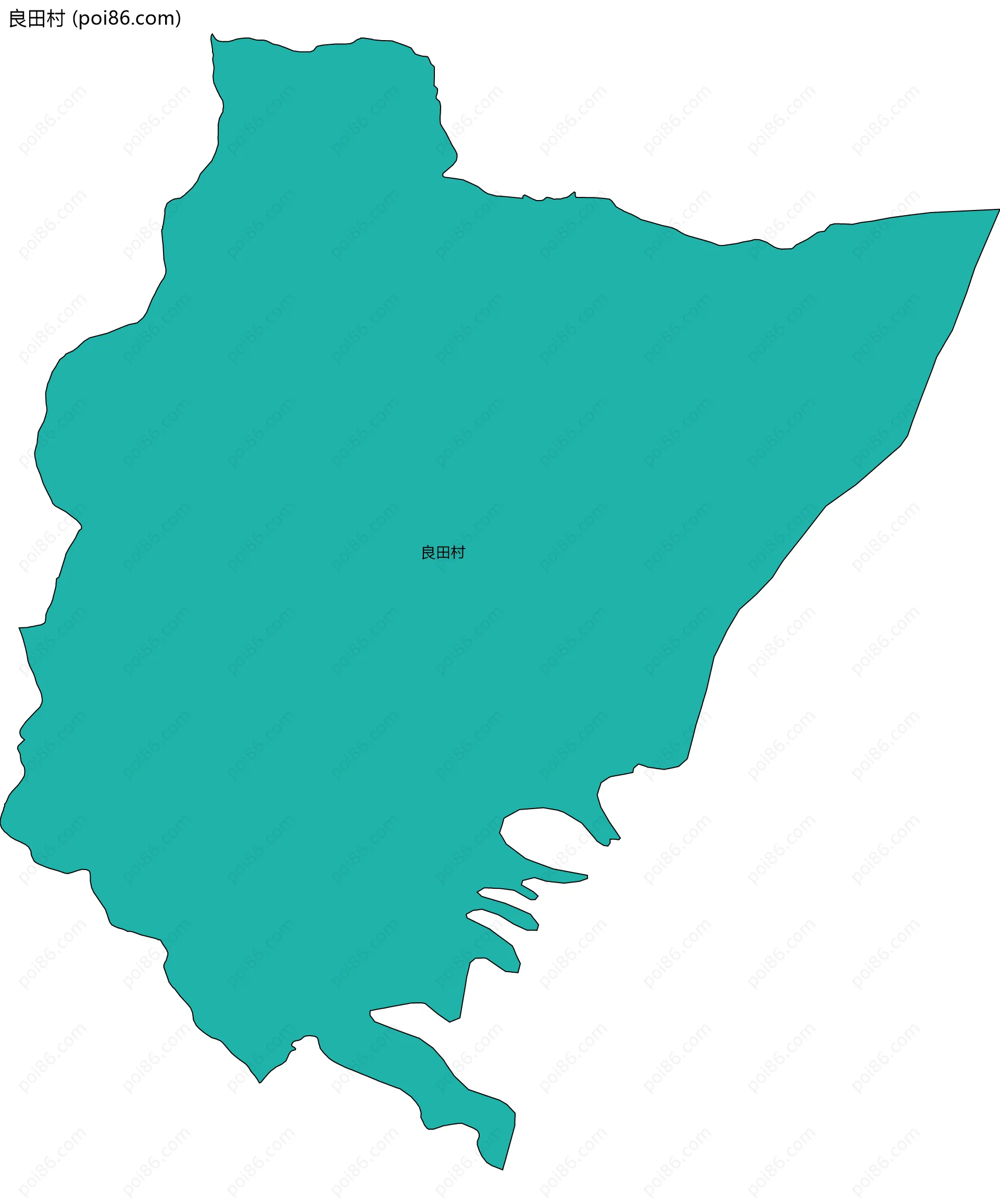 良田村边界地图