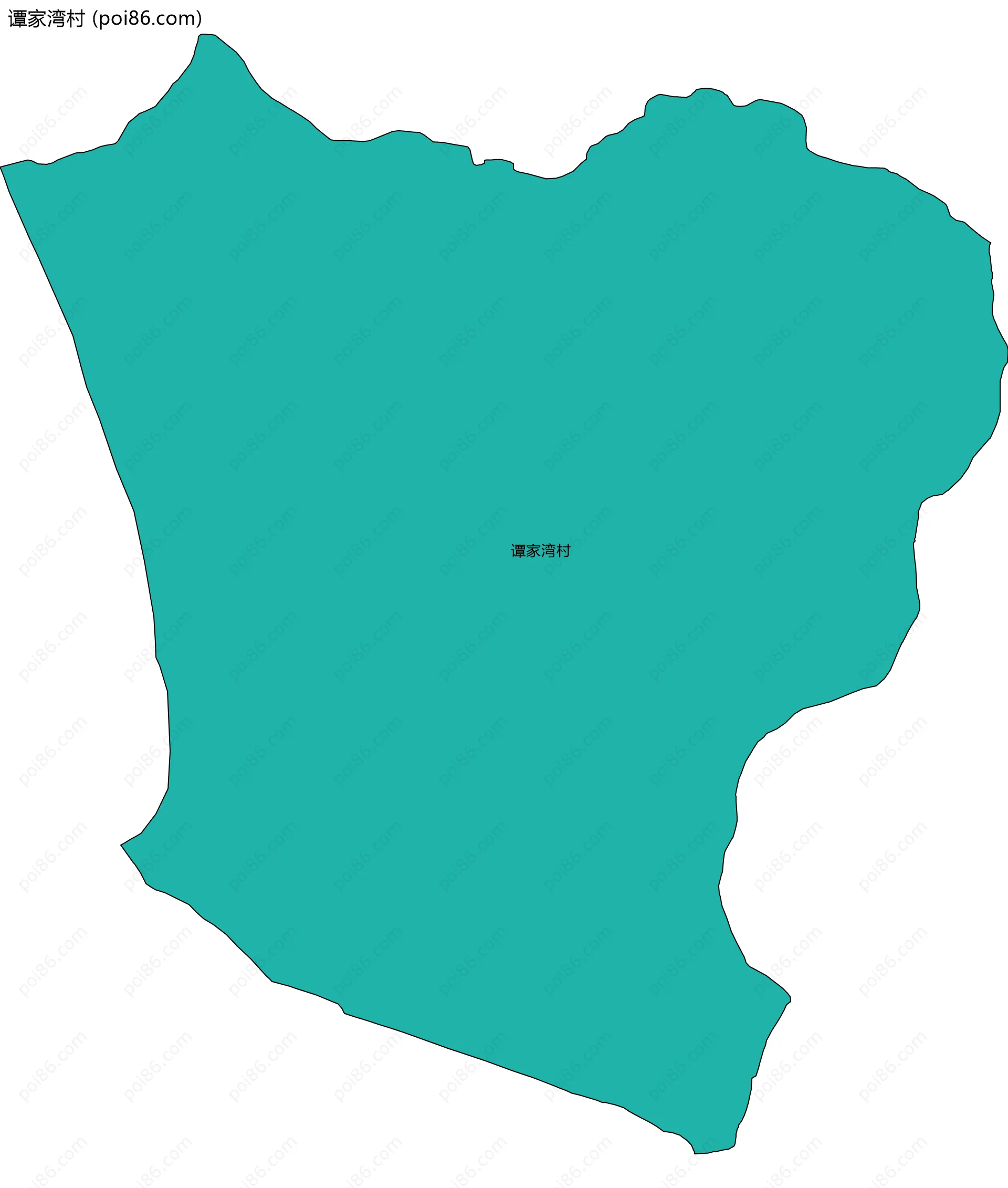 谭家湾村边界地图