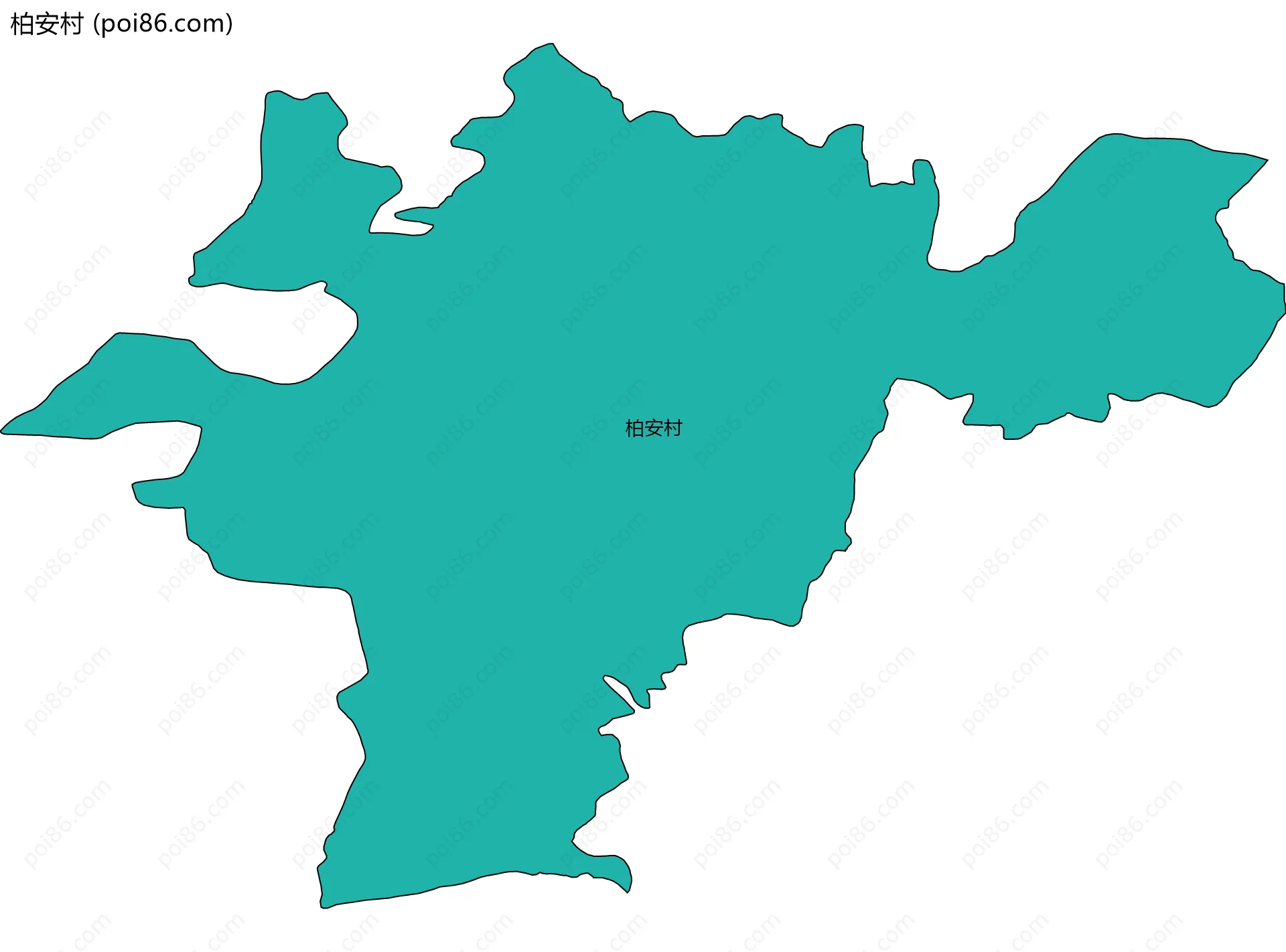柏安村边界地图