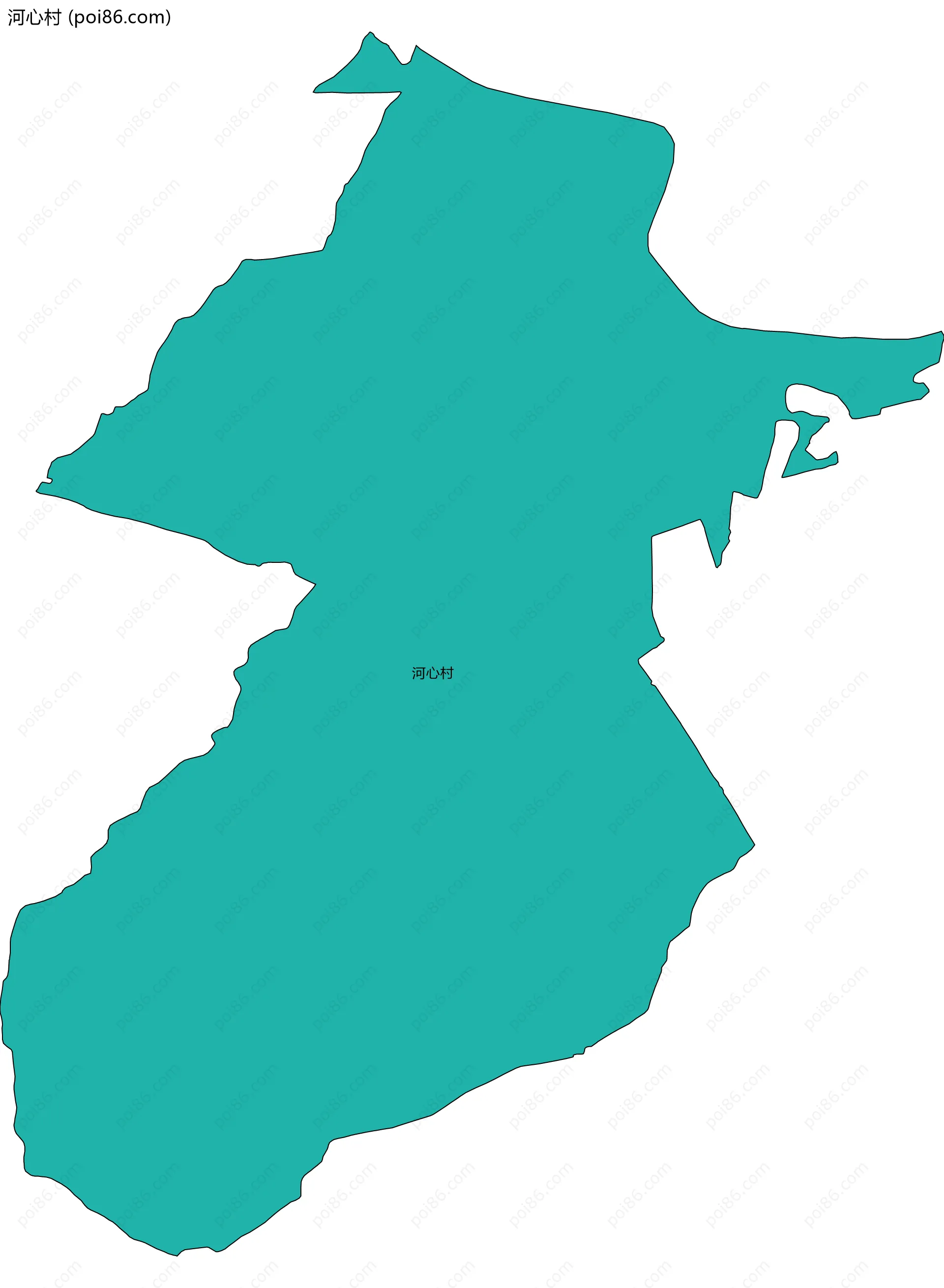 河心村边界地图