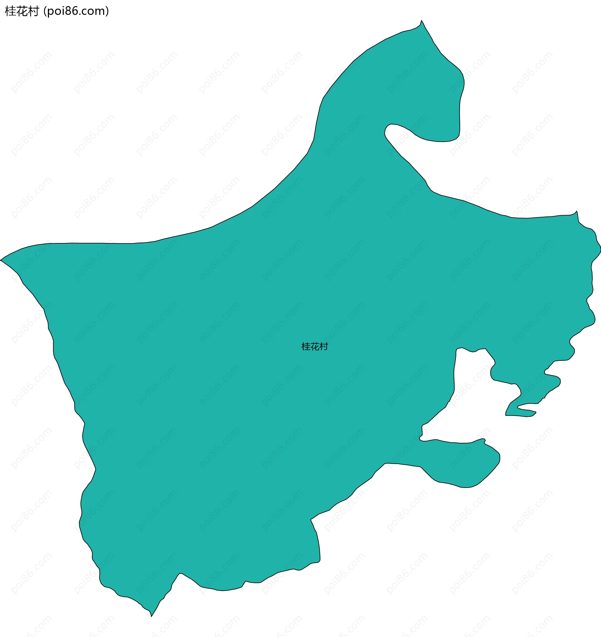 桂花村边界地图