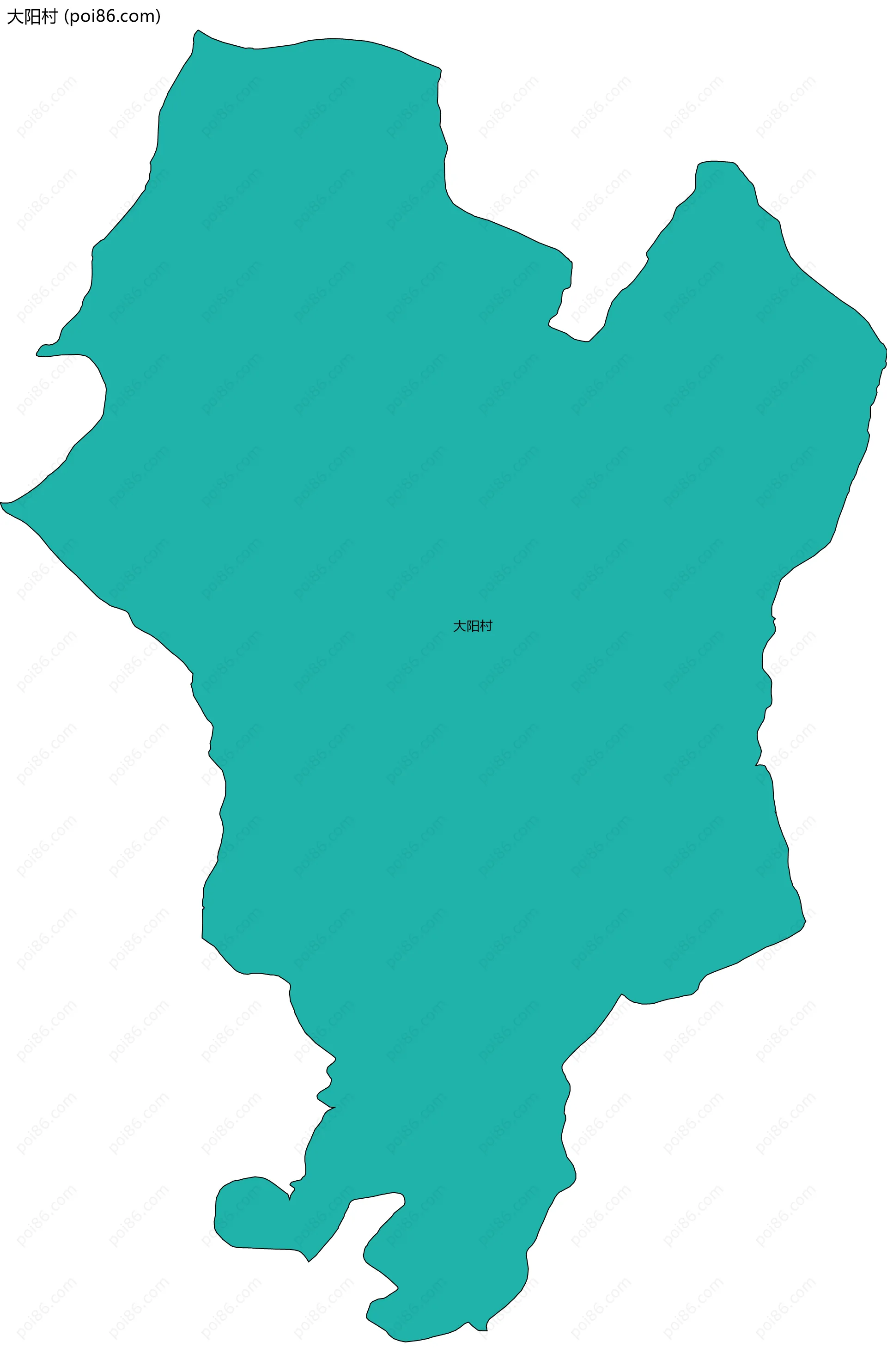 大阳村边界地图