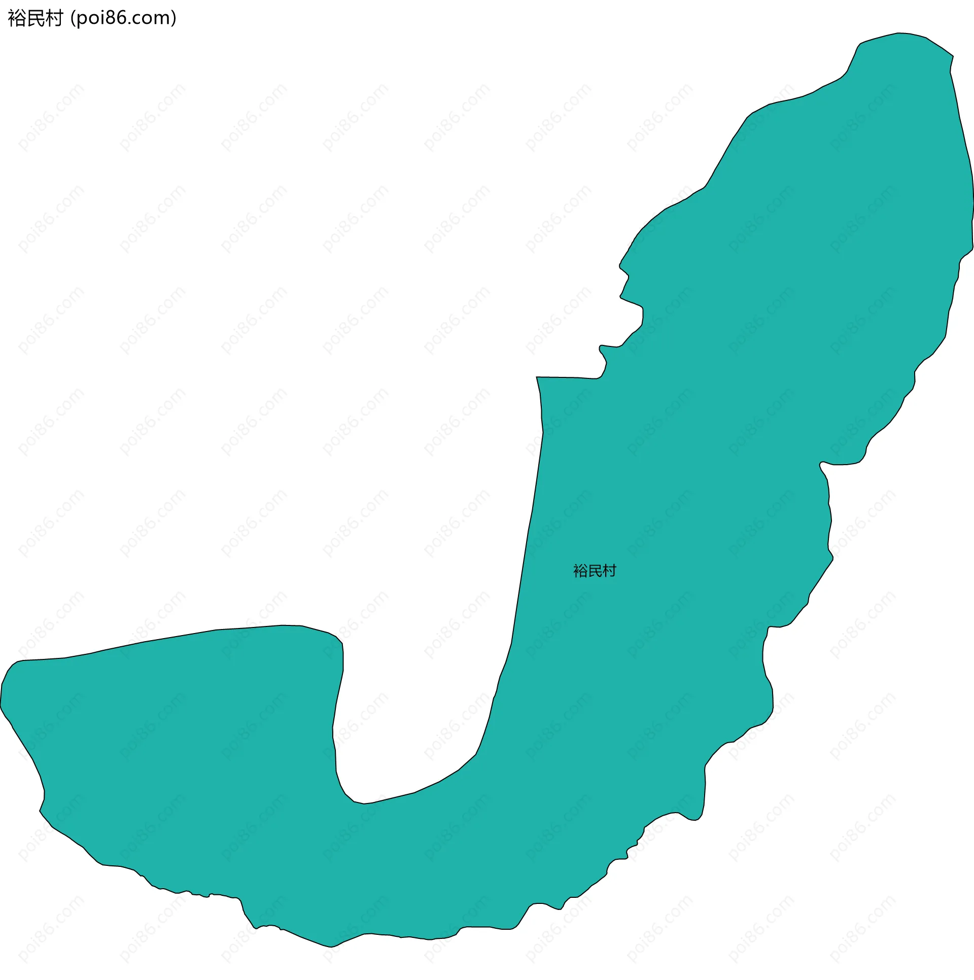 裕民村边界地图