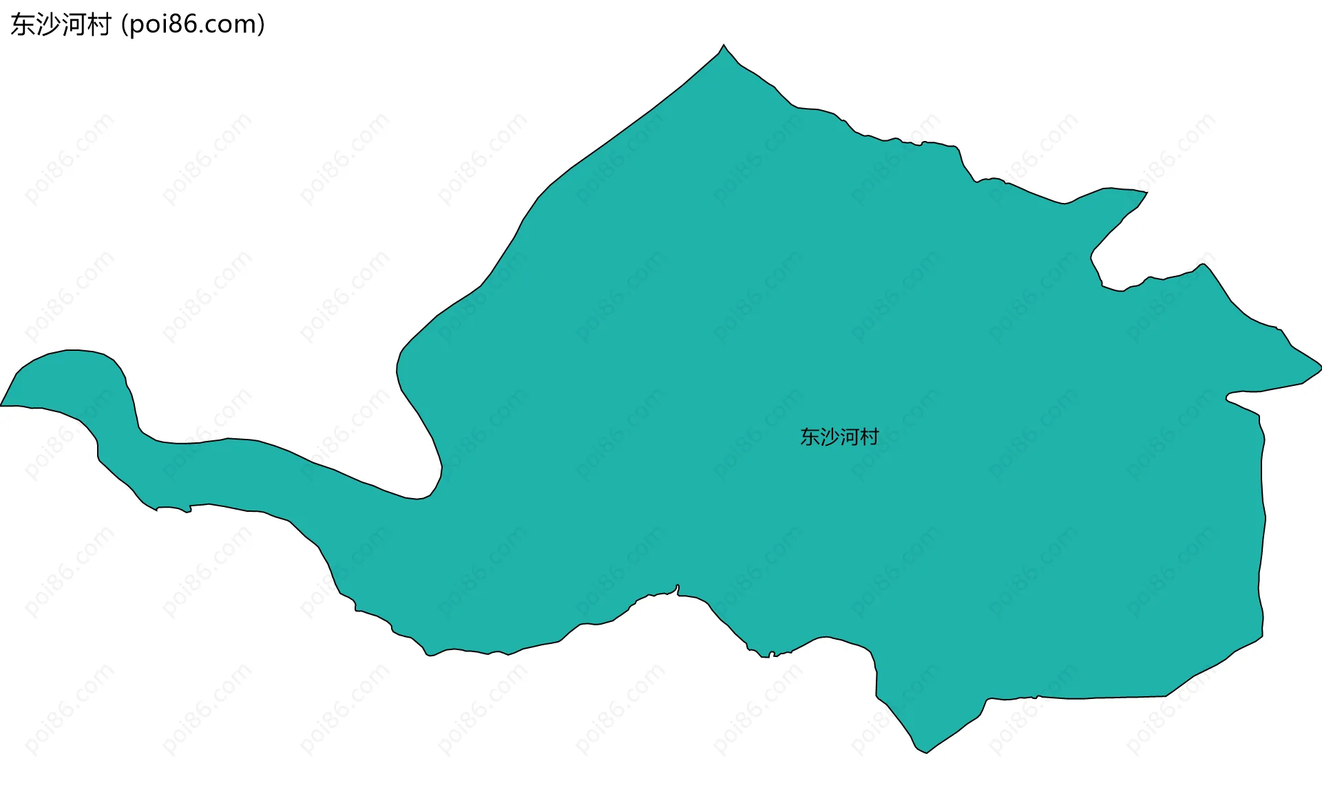 东沙河村边界地图