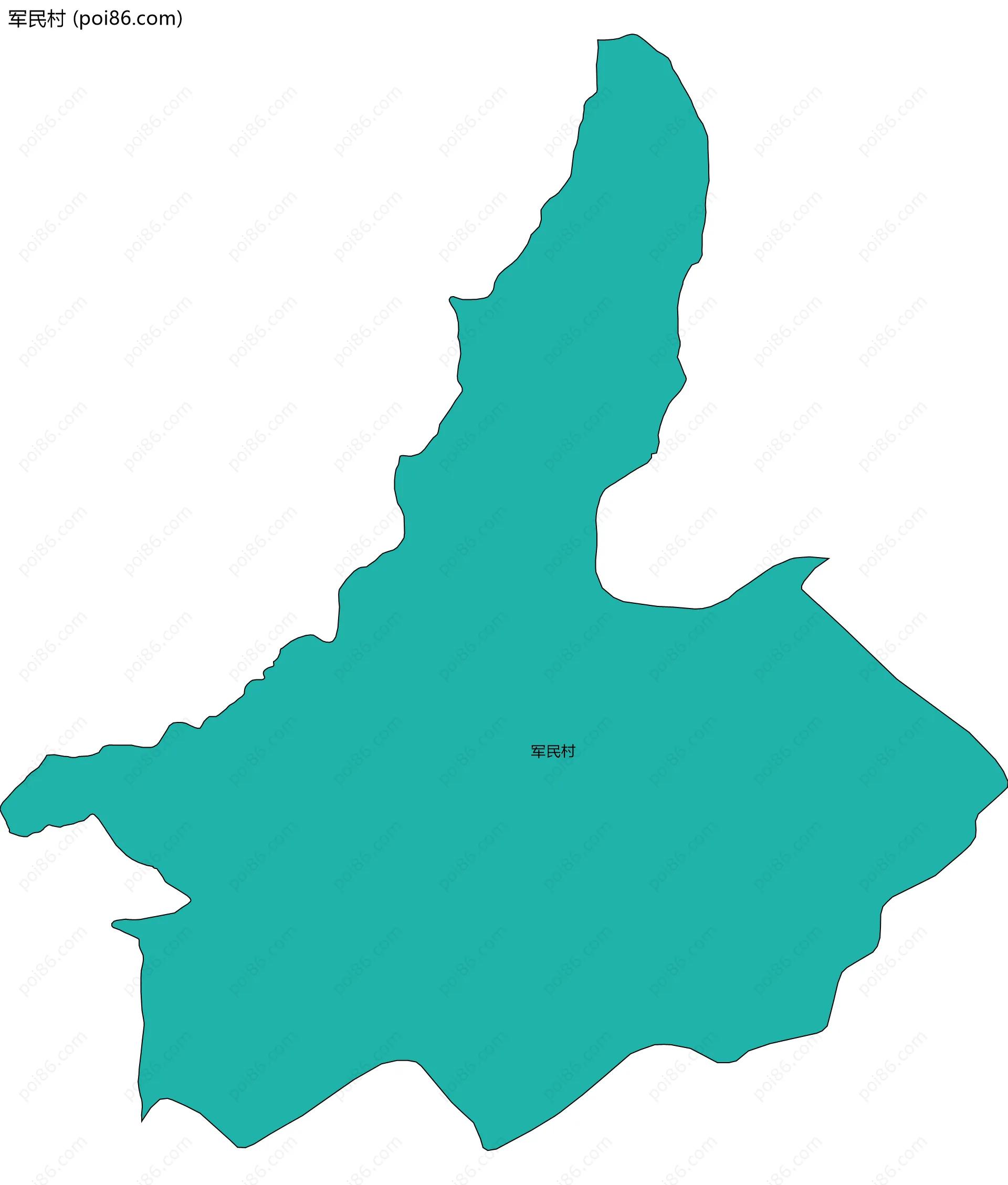 军民村边界地图